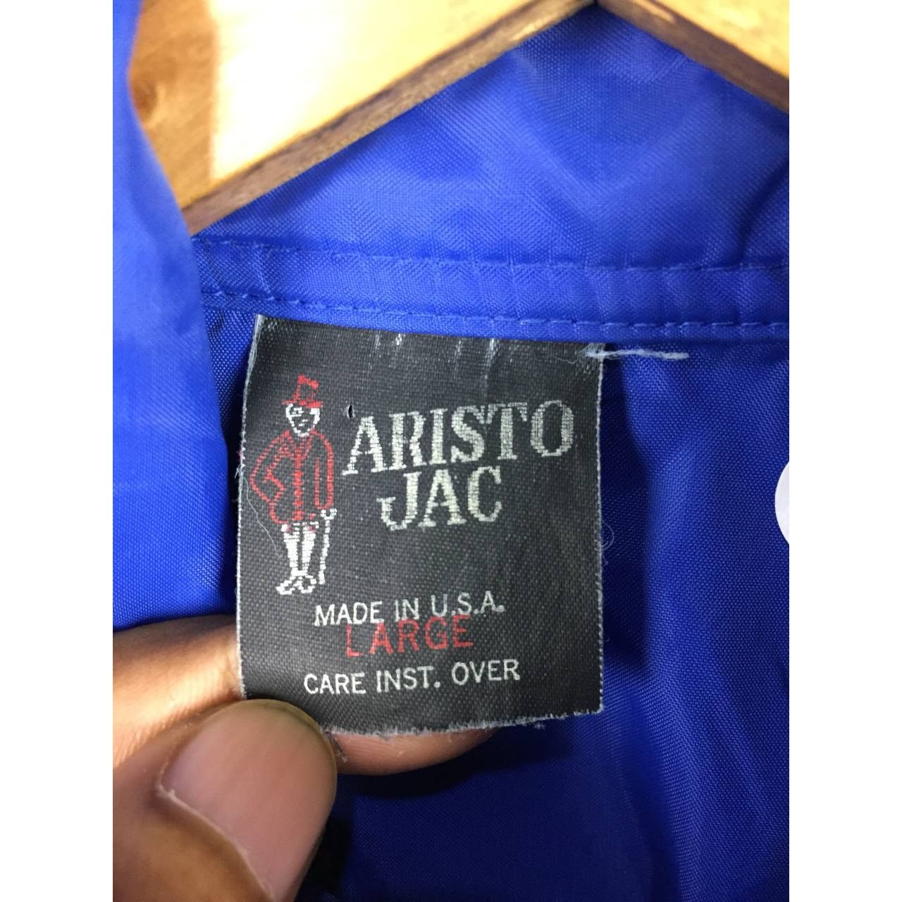 Vintage Vtg Aristo Jac Made In Usa Snap Button Windbreaker Jacket Size US L / EU 52-54 / 3 - 15 Thumbnail