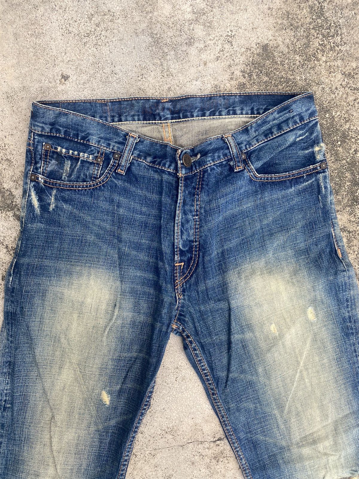 If Six Was Nine × Japanese Brand × Ruehl No. 925 Flare Jeans Ruehl No 925 Distressd Clawmark Size US 34 / EU 50 - 10 Thumbnail