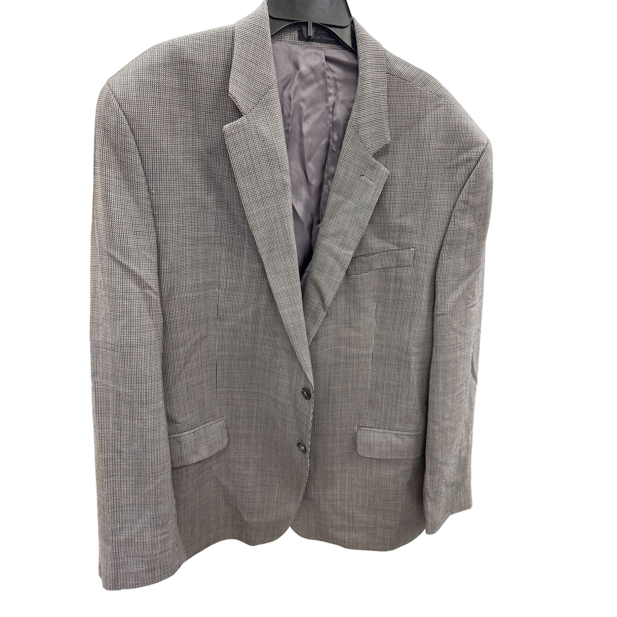 Lauren Ralph Lauren Lauren Ralph Lauren Mens Gray Houndstooth Suit Jacket Blazer Size 48L - 1 Thumbnail
