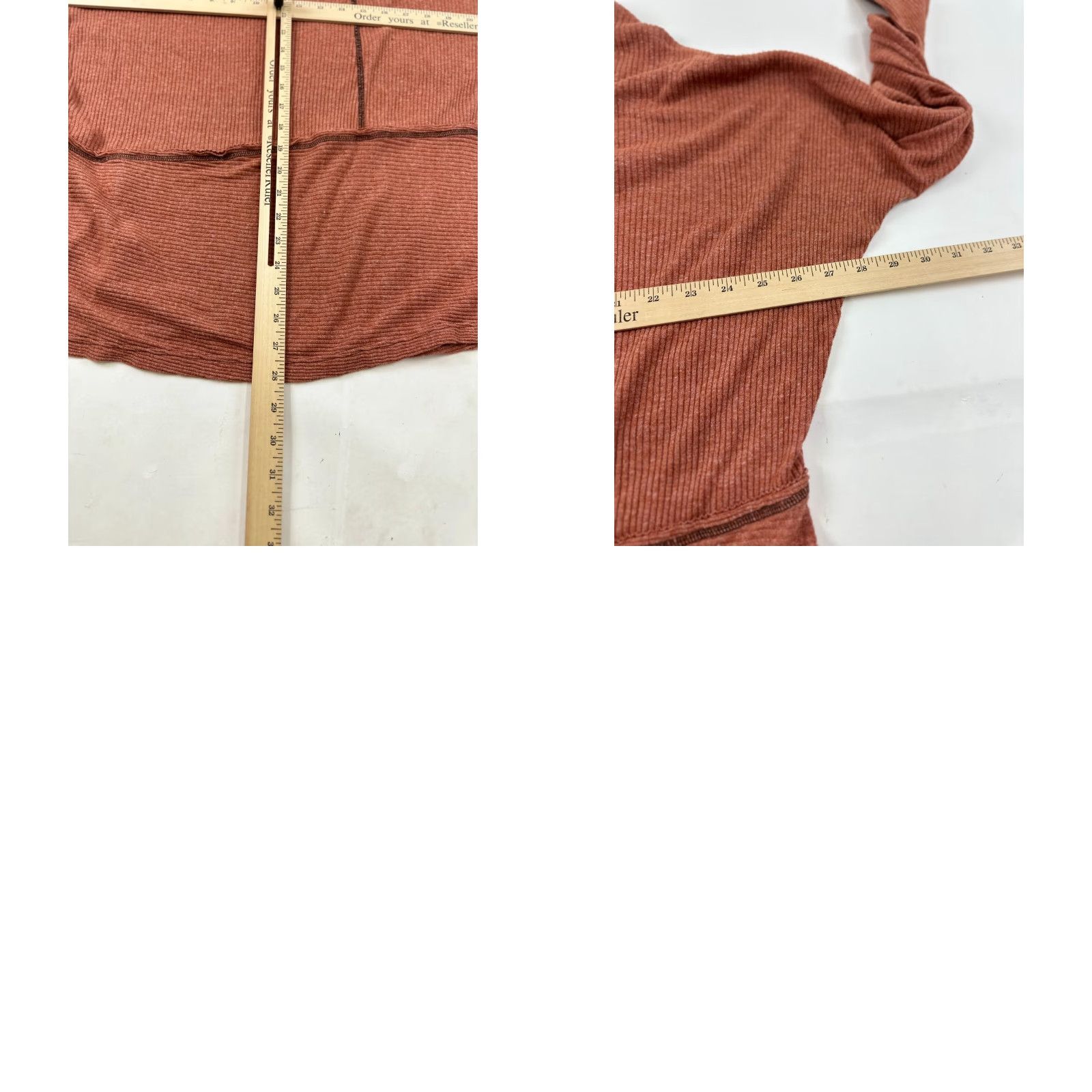 Free People Free People Shirt Womens Large Brown Ribbed Long Sleeve Londontown We The Free Size L / US 10 / IT 46 - 8 Thumbnail