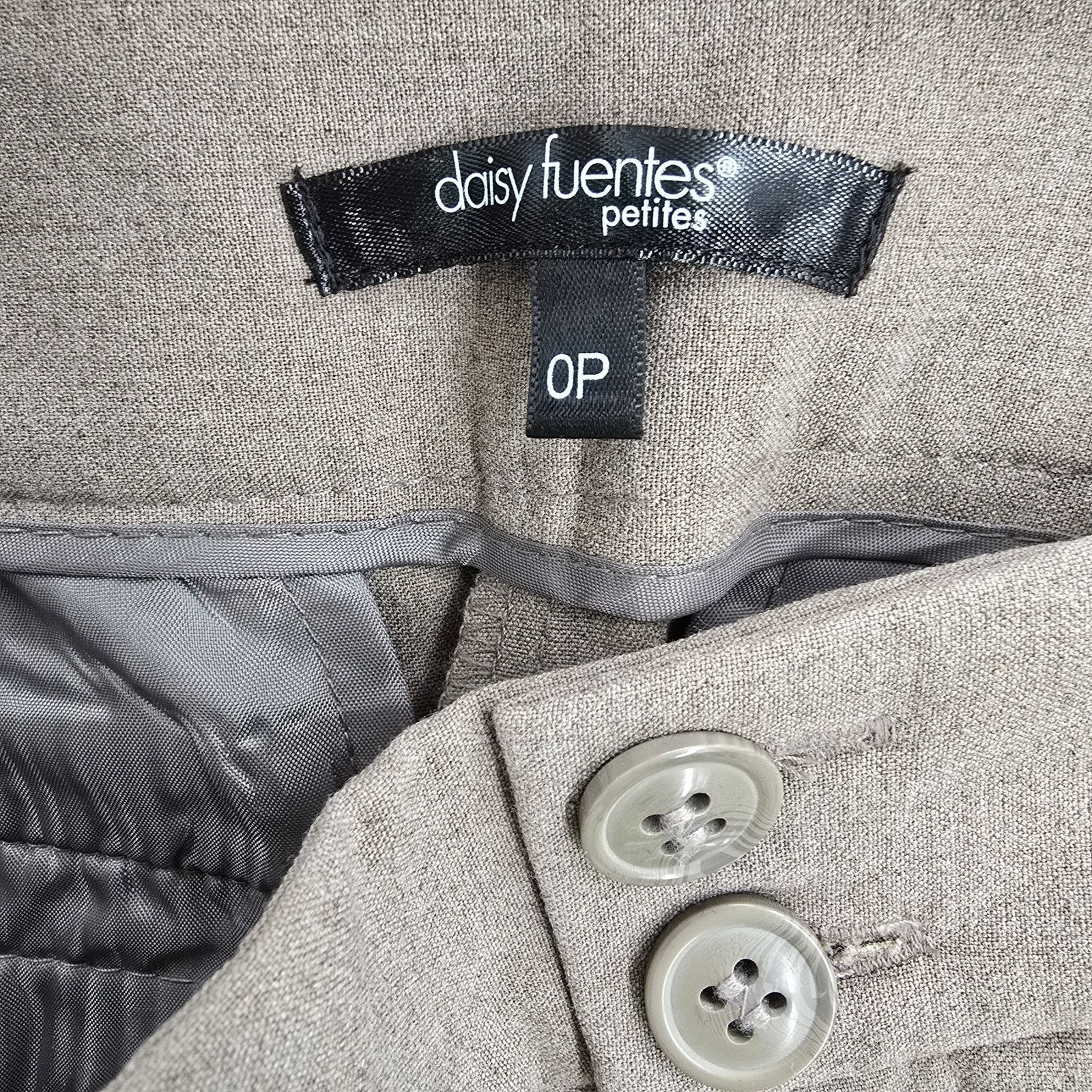 Other Daisy Fuentes Petites Tan Khaki Wide Leg Pants Size 0P Size 25" / US 0 / IT 36 - 6 Thumbnail