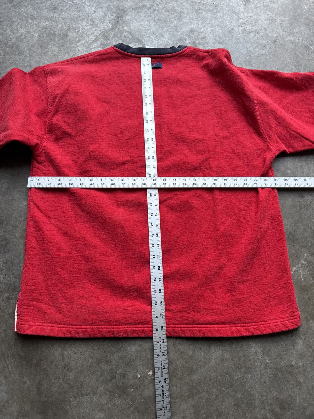 Tommy Hilfiger × Vintage Vintage 90’s/Y2K Faded Red Tommy Hilfiger Boxy Sweatshirt Size US XL / EU 56 / 4 - 5 Thumbnail