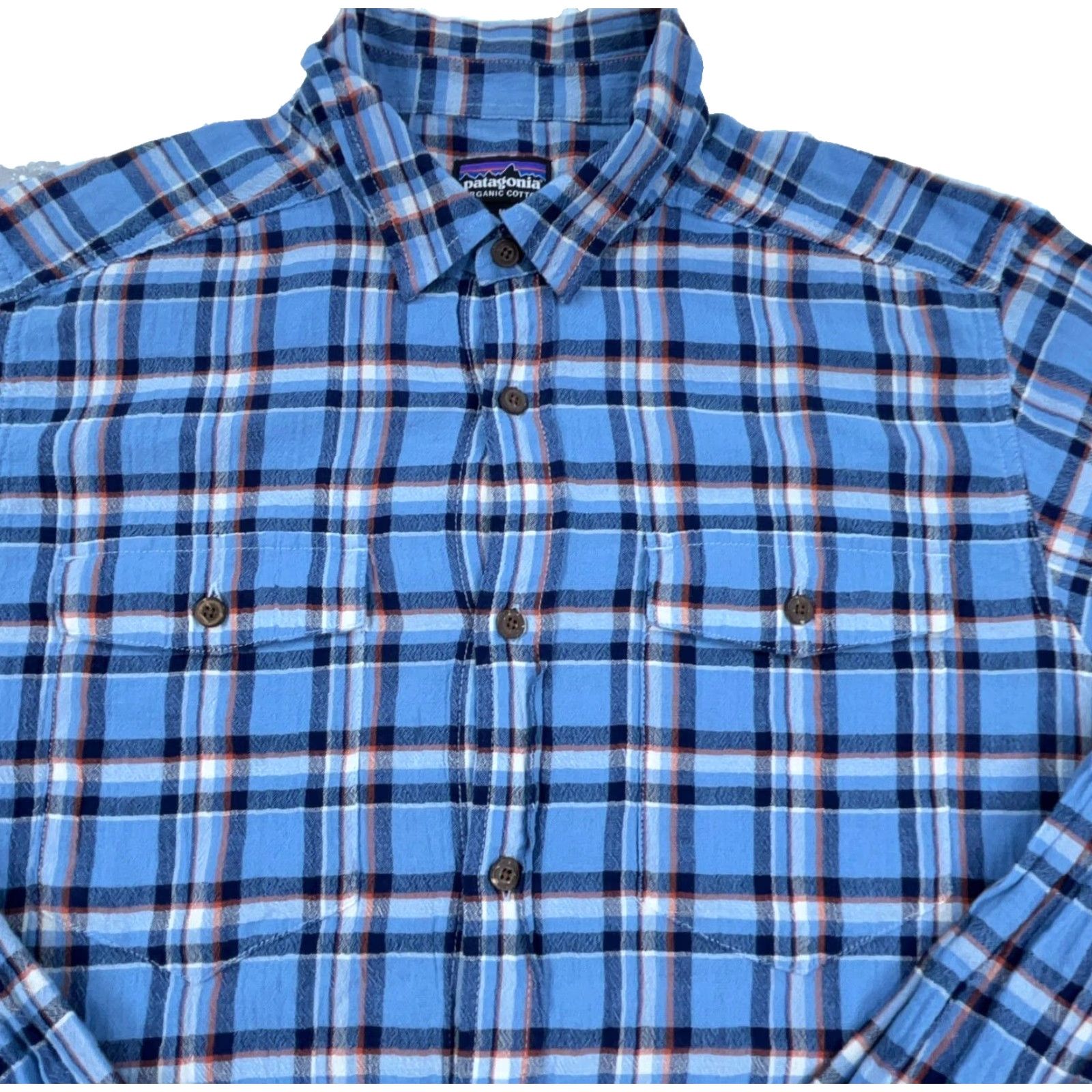 Patagonia Patagonia Shirt Men Medium Blue Button Up Organic Cotton Flannel Lightweight Plaid Regular Long Sleeve Blue Size US M / EU 48-50 / 2 - 4 Thumbnail