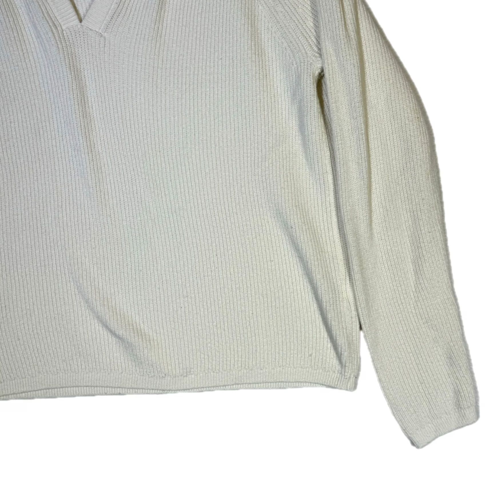 Banana Republic Banana Republic Women’s Ivory Split‑Neck Knit Pullover Sweater Size S W447 Size S / US 4 / IT 40 - 5 Thumbnail