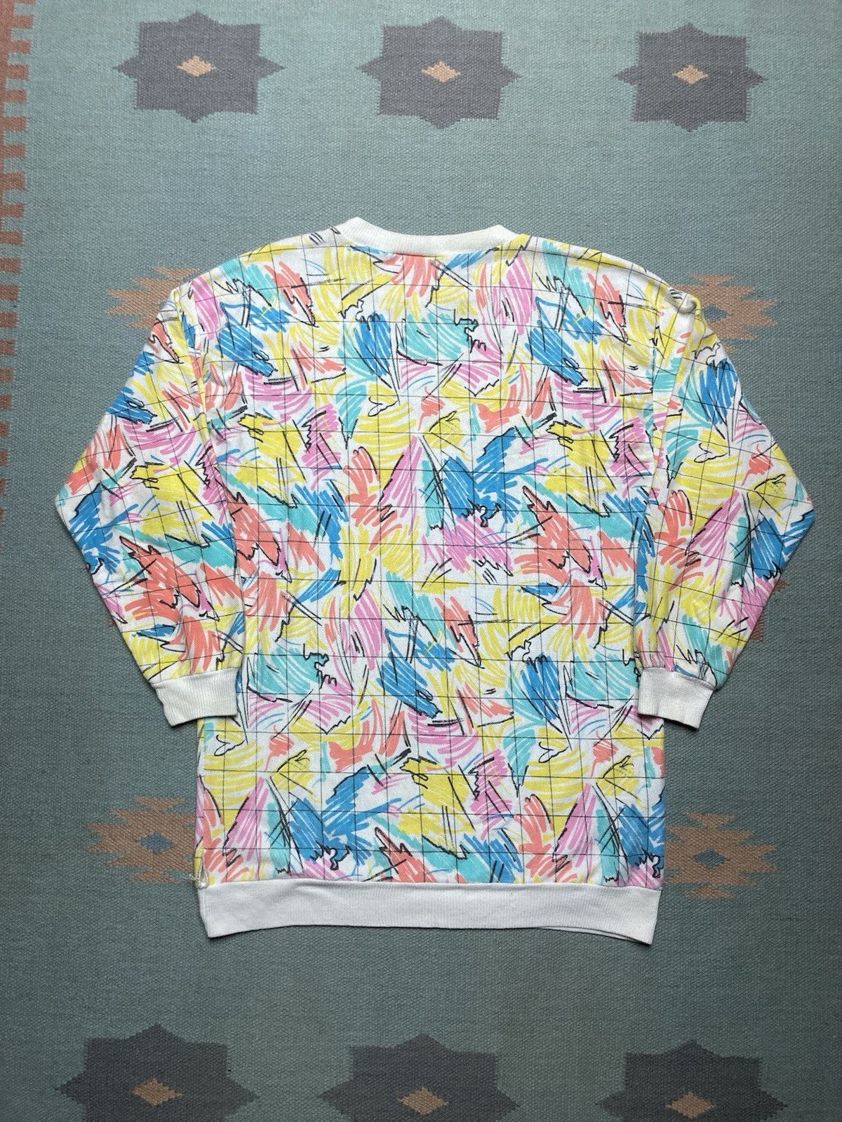 Vintage crewneck sweatshirt all over print psychedelic art large T Size US L / EU 52-54 / 3 - 7 Thumbnail