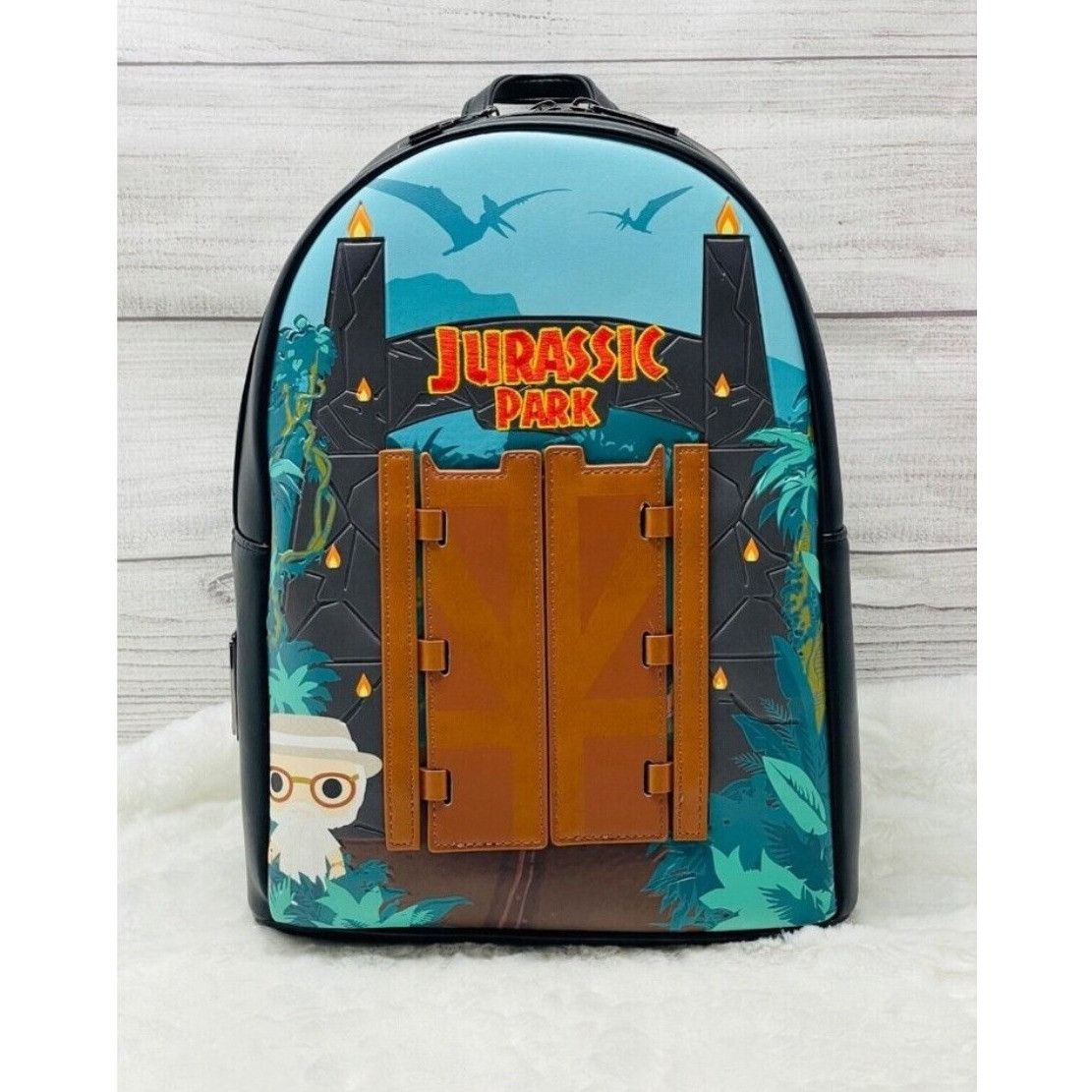 Disney Loungefly Funko Pop! Jurassic Park Gate Mini Backpack Dinosa Size ONE SIZE - 2 Thumbnail