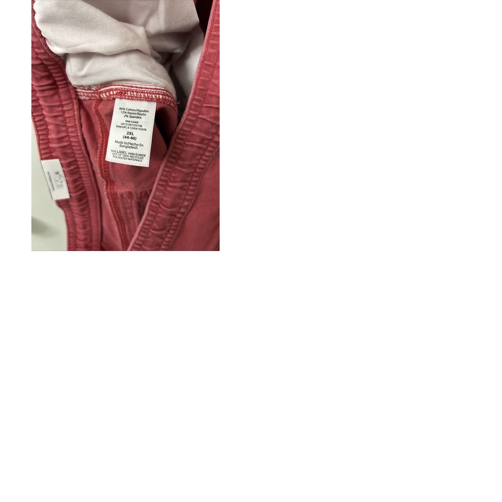 George George Twill Pull On Shorts Mens 2XL 44-46 Red Elastic Waist NWT 8" Inseam Casual Chino Shorts Mens Red George Twill Pull On Shorts NWT 2XL Size US 44 / EU 60 - 9 Thumbnail
