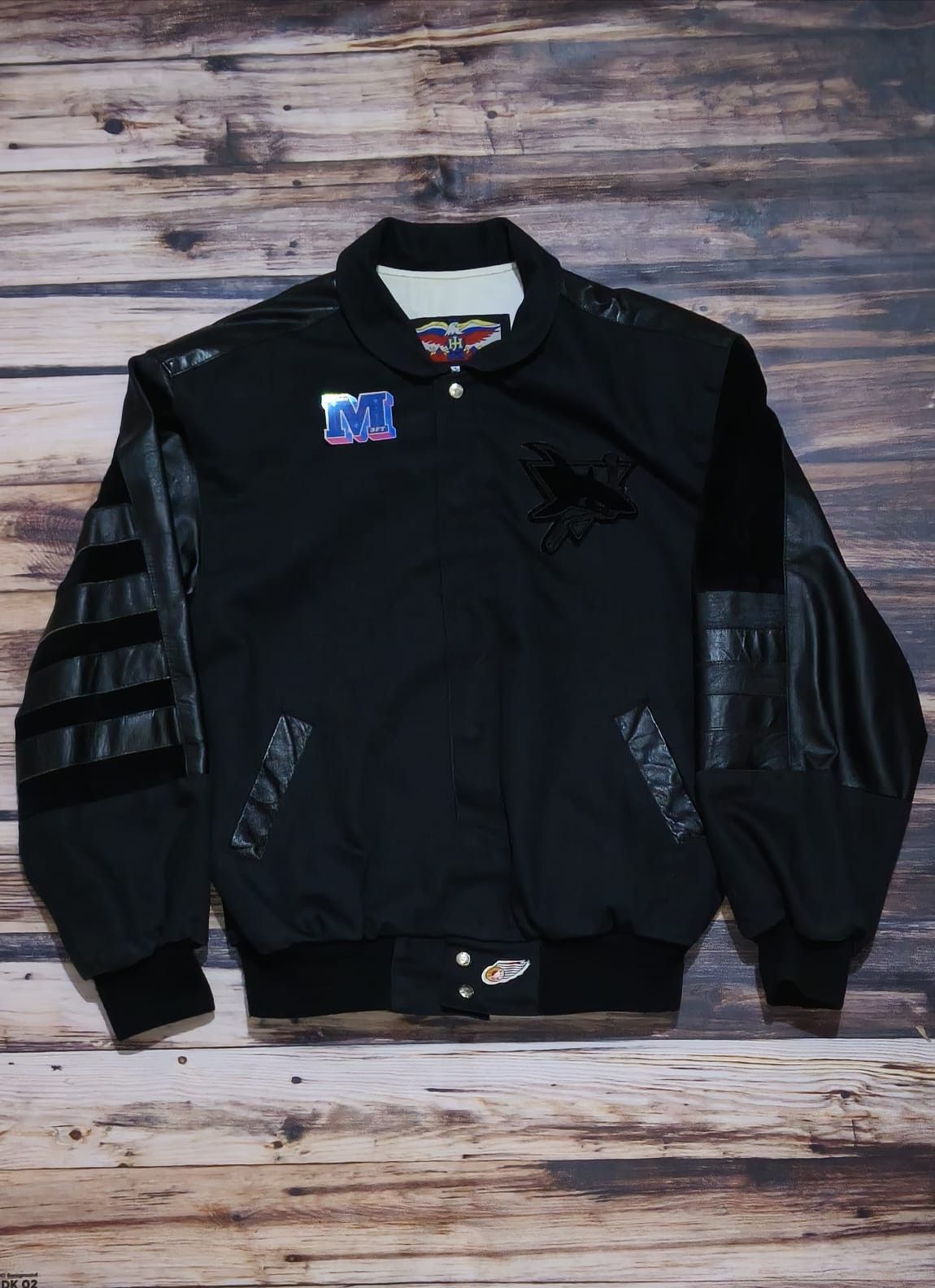 Jeff Hamilton Rare! Vintage Jeff Hamilton Black On Black San Jose Sharks Size US L / EU 52-54 / 3 - 2 Thumbnail