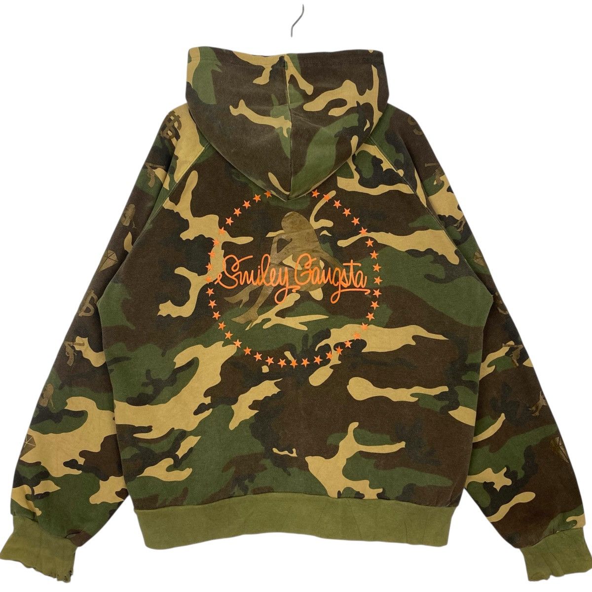 Other Vintage Smiley Gangsta Camouflage Hoodie Sweater Waffle Size US M / EU 48-50 / 2 - 7 Thumbnail