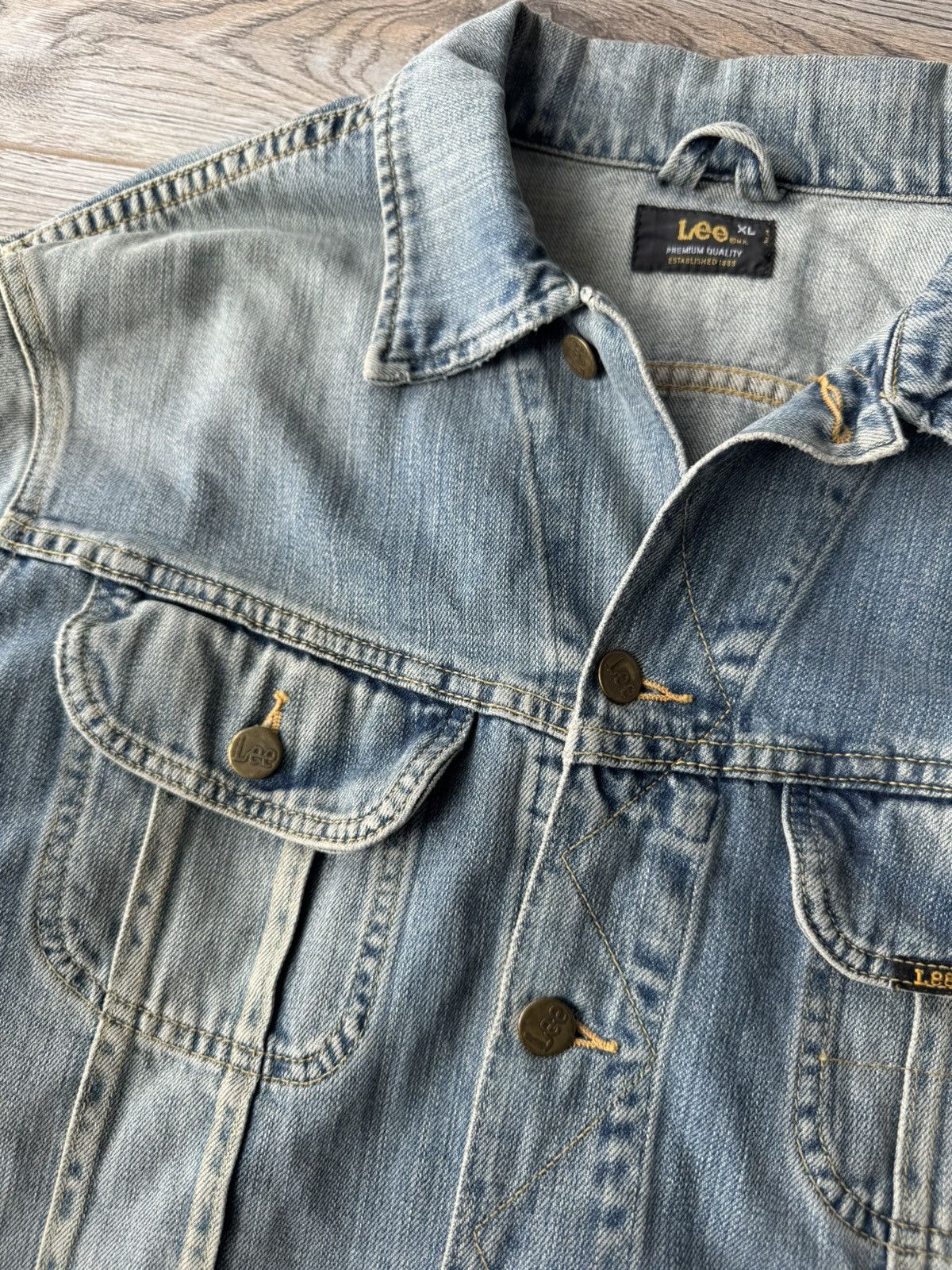 Lee Vintage 90s Lee Denim Cruiser Jacket Size XL / US 12-14 / IT 48-50 - 5 Thumbnail