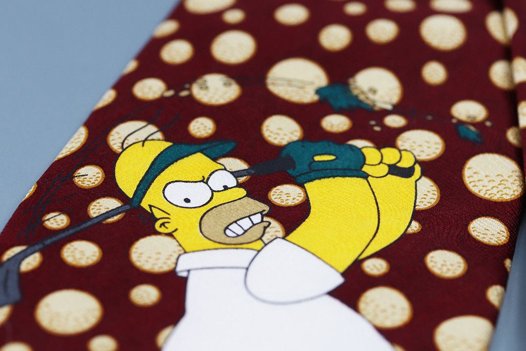 Other The Simpsons Homer Golf Tie – 1998 Vintage Italian Silk Size ONE SIZE - 8 Thumbnail