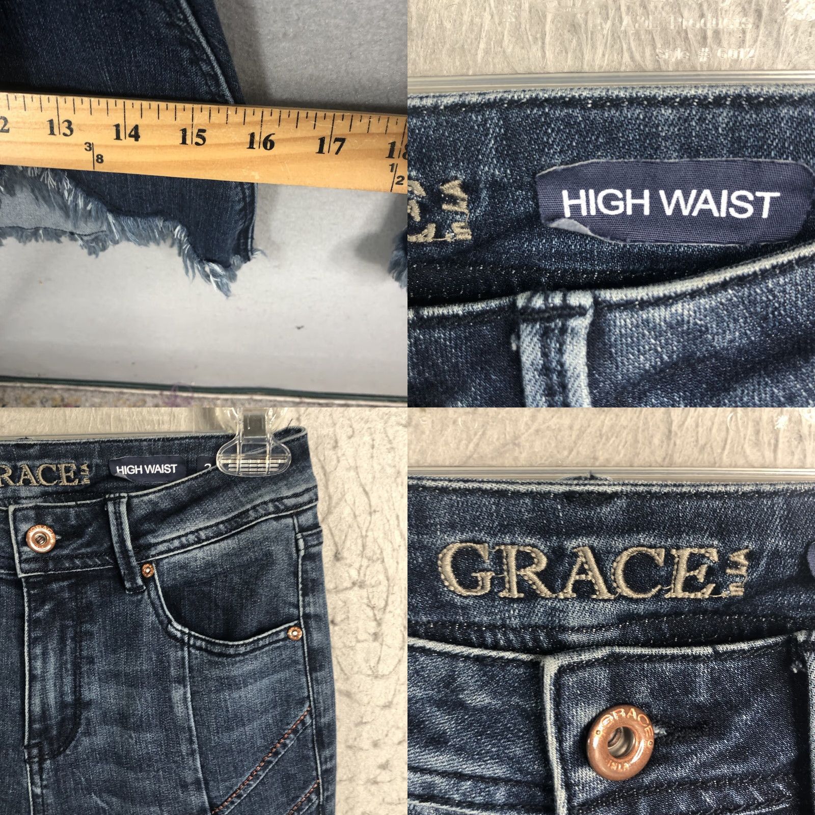 Grace in LA Grace In LA Jeans Womens 26 High Waist Bell Bottom Dark Wash Extreme Flare Jeans Womens 26 High Waist Bell Bottom Dark Wash Extreme Flare Size 26" / US 2 / IT 38 - 8 Thumbnail