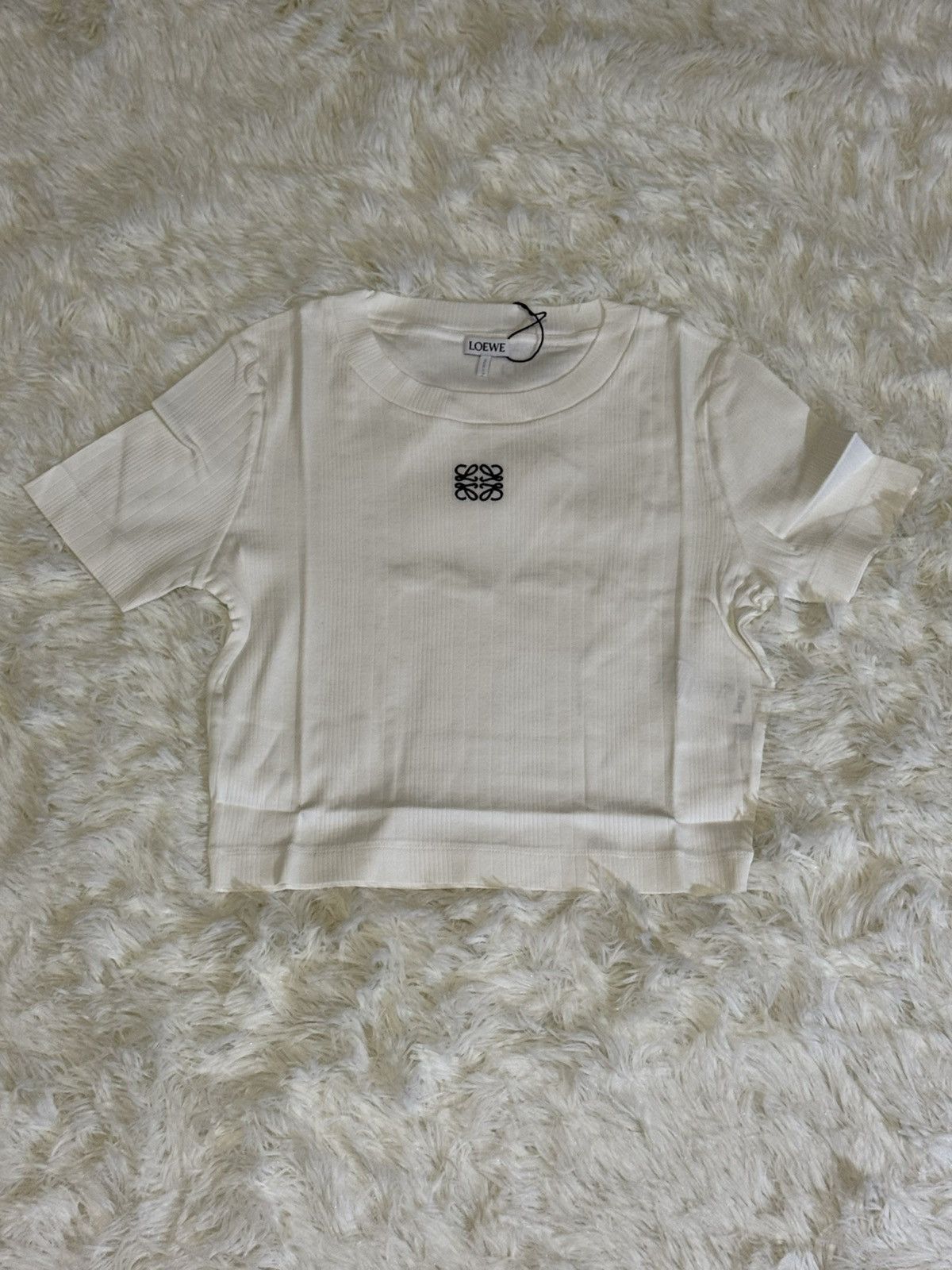 Loewe LOEWE Women’s Cotton Cropped Top White Size L / US 10 / IT 46 - 1 Thumbnail