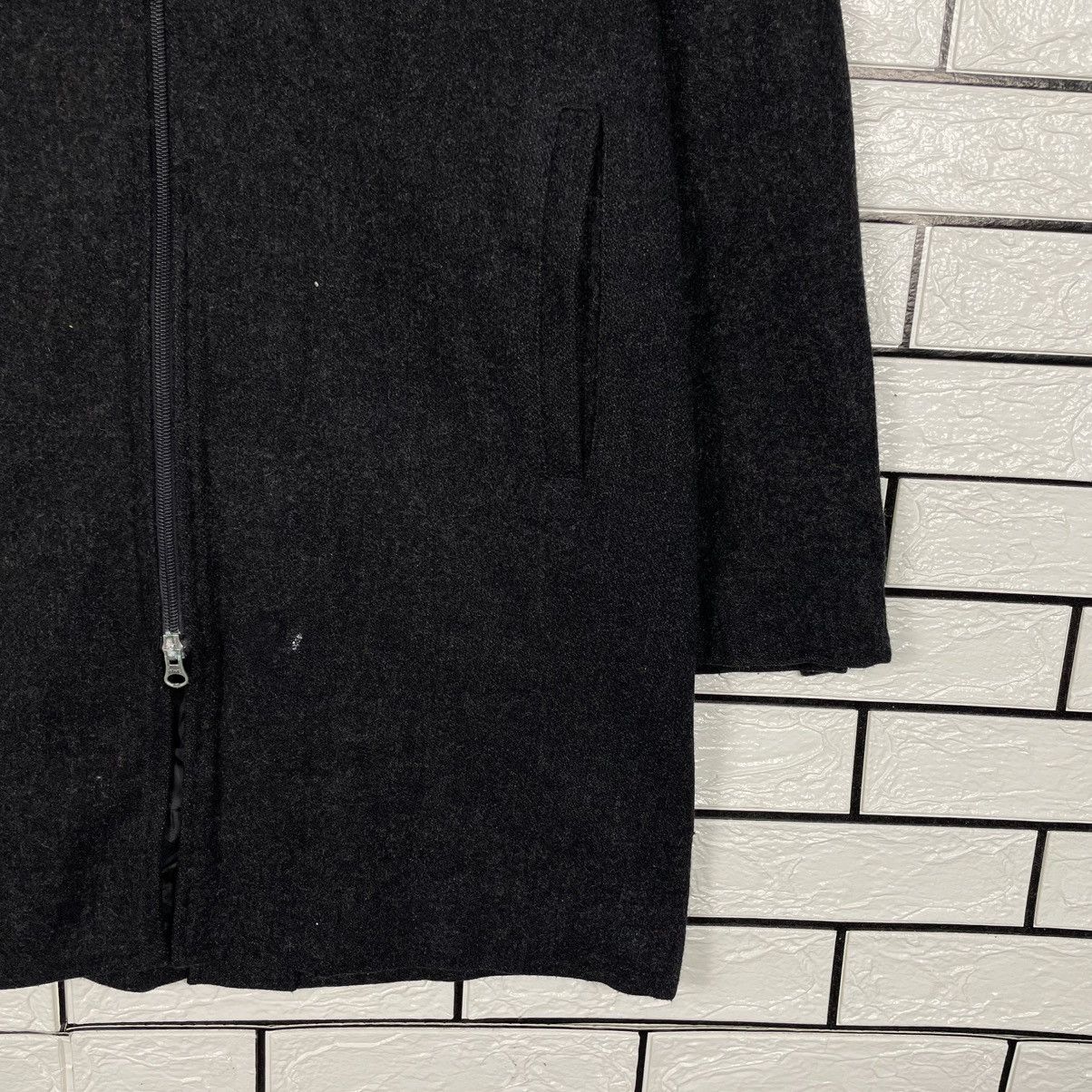 Michel Klein Michel Klein Homme Paris Black Wool Hooded Overcoat Size US M / EU 48-50 / 2 - 5 Thumbnail