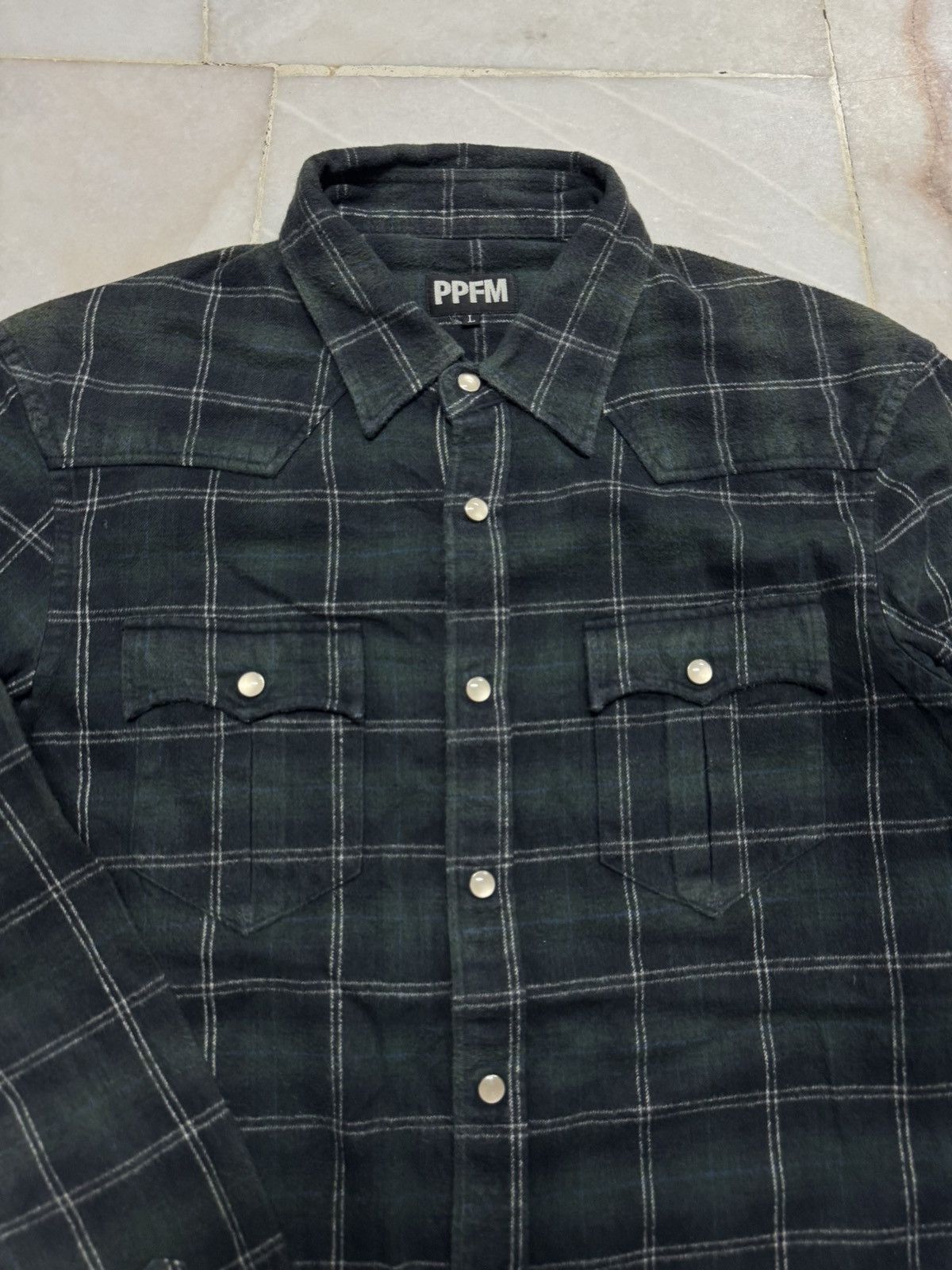 PPFM 💥PPFM WESTERN FLANNEL SHIRT L FIT S 90s STYLE Size US L / EU 52-54 / 3 - 3 Thumbnail