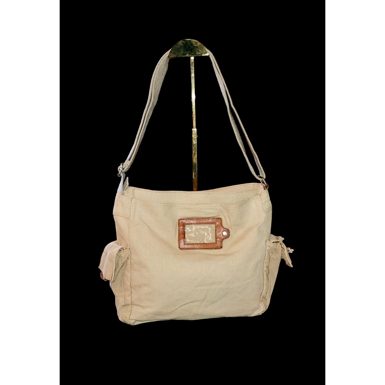 Fossil Fossil Unisex canvas leather messenger bag. Size ONE SIZE - 2 Thumbnail