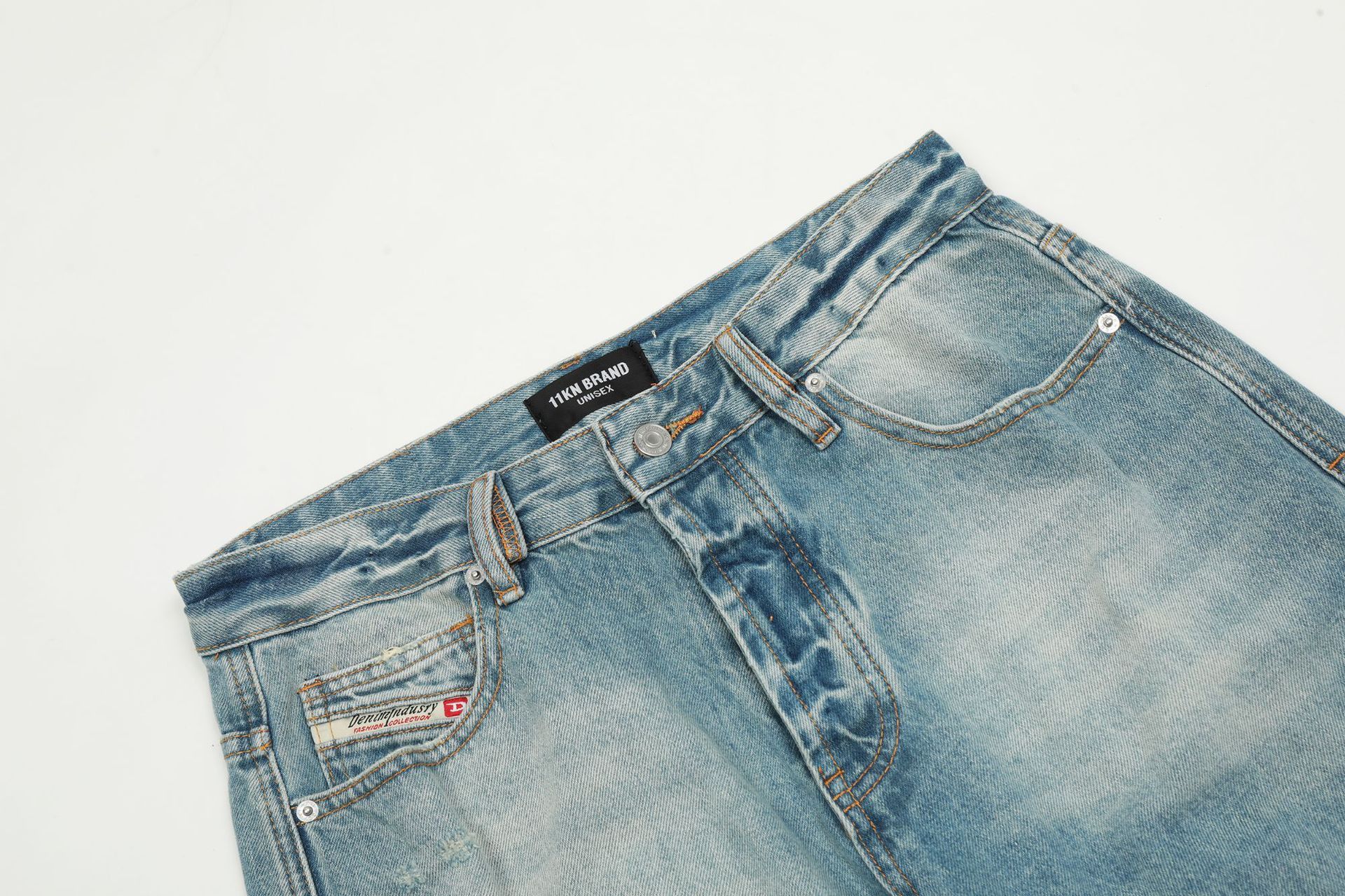 Vintage Men's retro straight ripped loose cleanfit wide-leg jeans Size US 32 / EU 48 - 3 Thumbnail