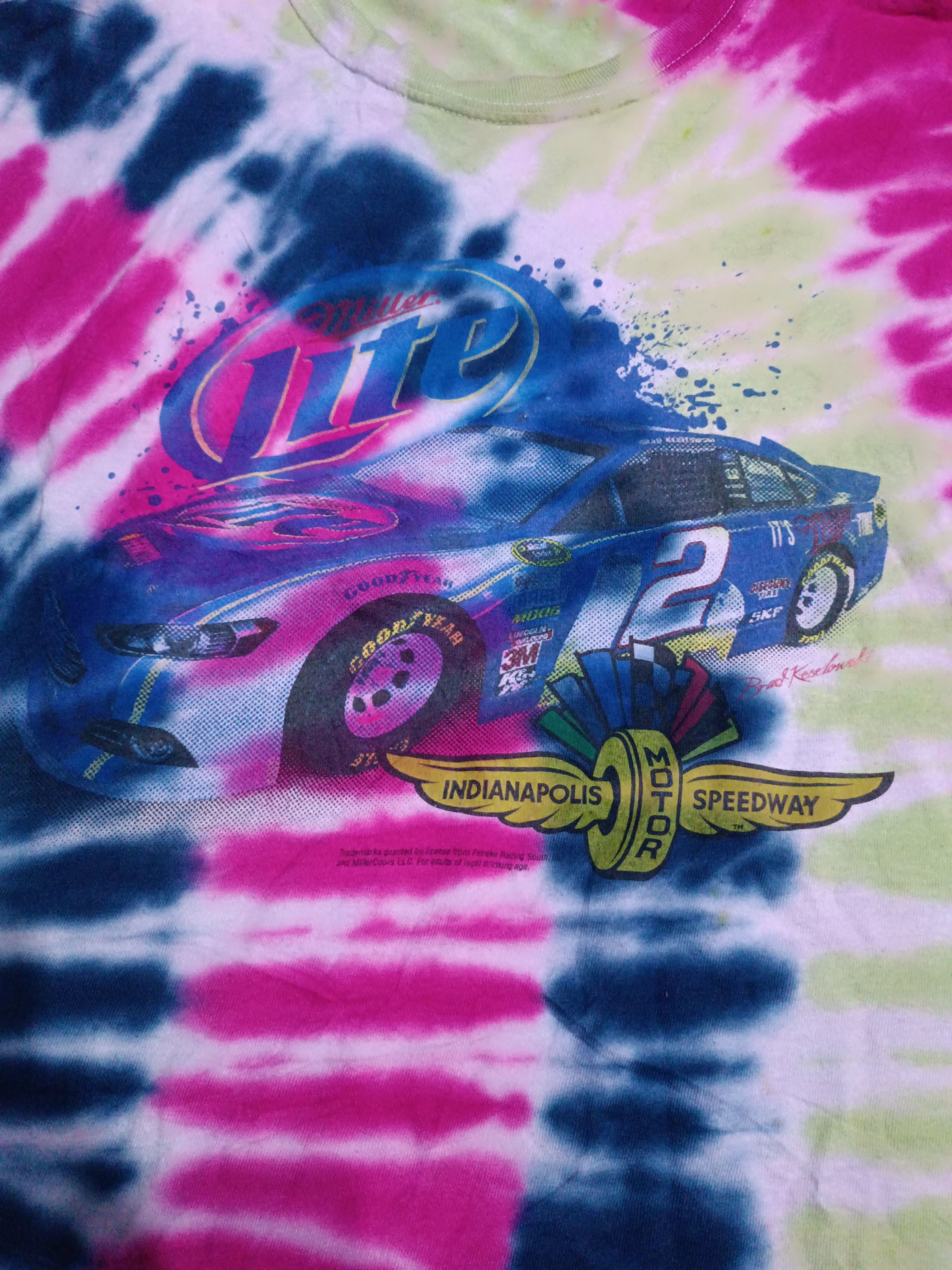 NASCAR × Vintage Nascar Brad Keselowski Miller Lite Tie Dye Size US L / EU 52-54 / 3 - 6 Thumbnail