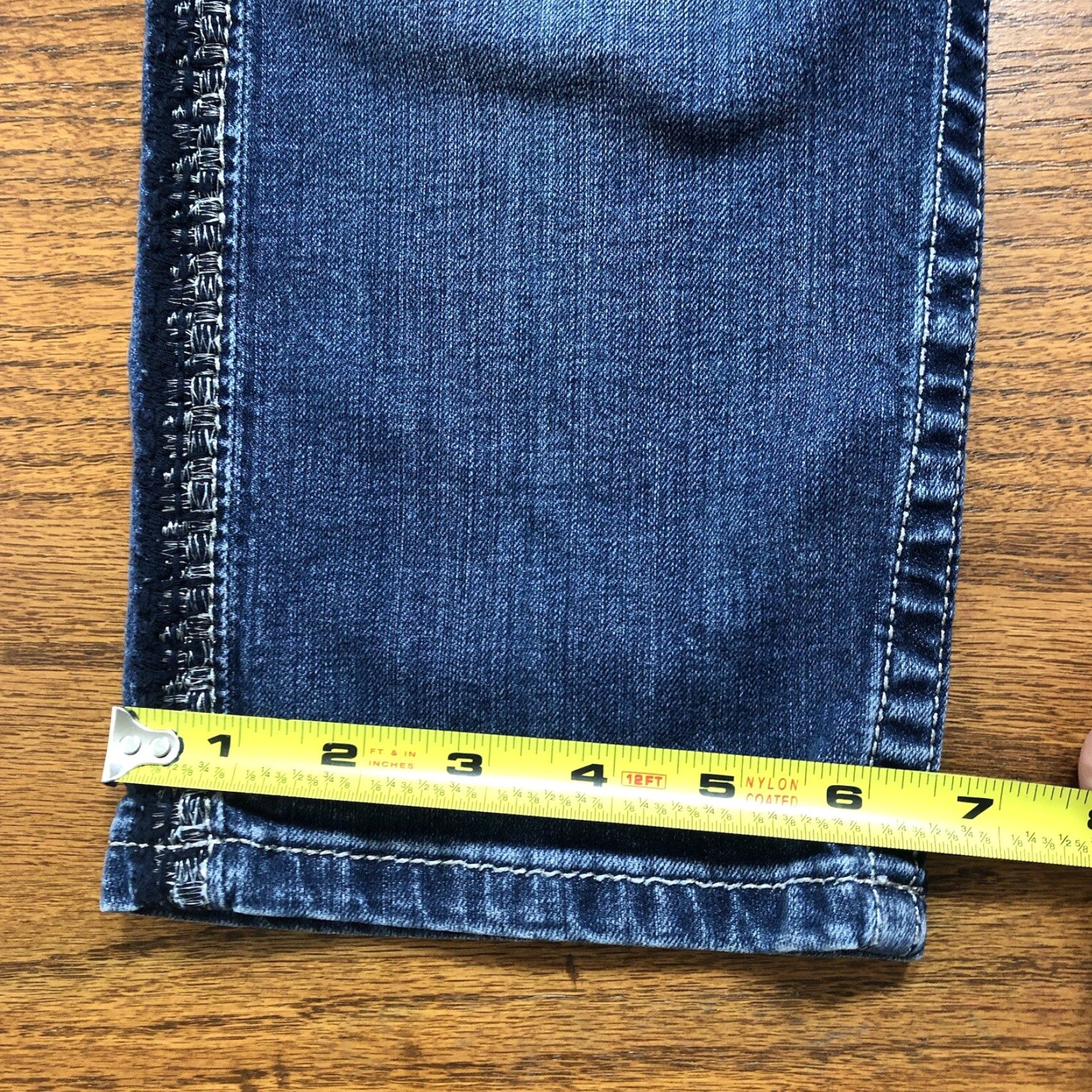 Miss Me Miss Me Jeans Women 5-Pocket Denim Boyfriend Regular Rise 8in Distressed Dark Wash Blue 26 X 24 IN Womens Jeans Size 29" - 7 Thumbnail