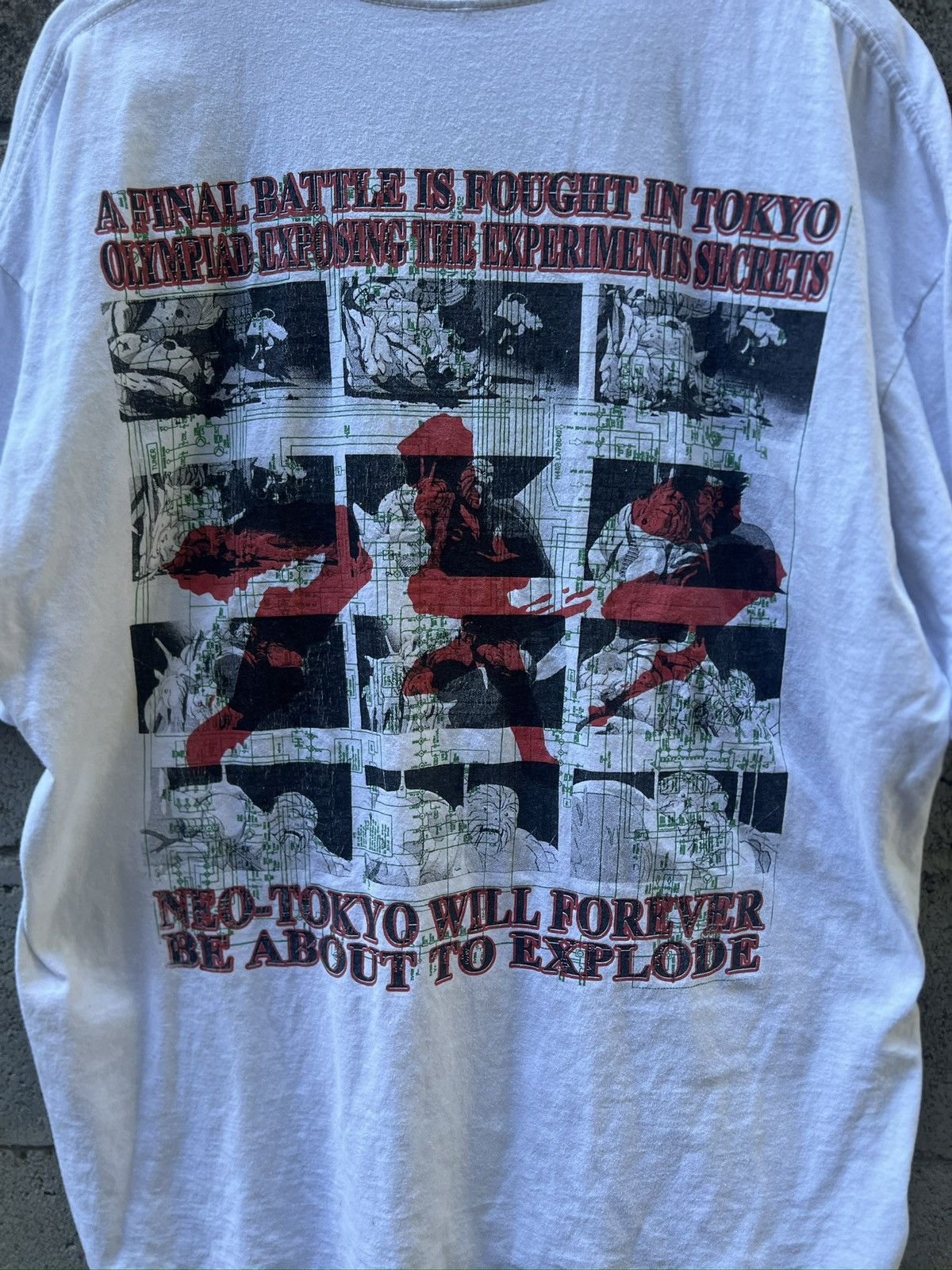 Vintage RARE Akira FindSleep Tetsuo Shima vs the World" Tee Size US XL / EU 56 / 4 - 5 Thumbnail