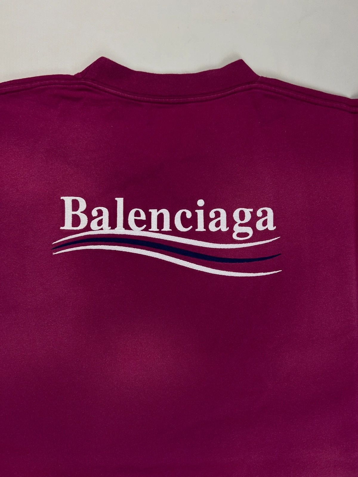 Balenciaga BALENCIAGA WASHED OUT PINK POLITICAL CAMPAIGN LOGO T-SHIRT Size US XS / EU 42 / 0 - 4 Thumbnail