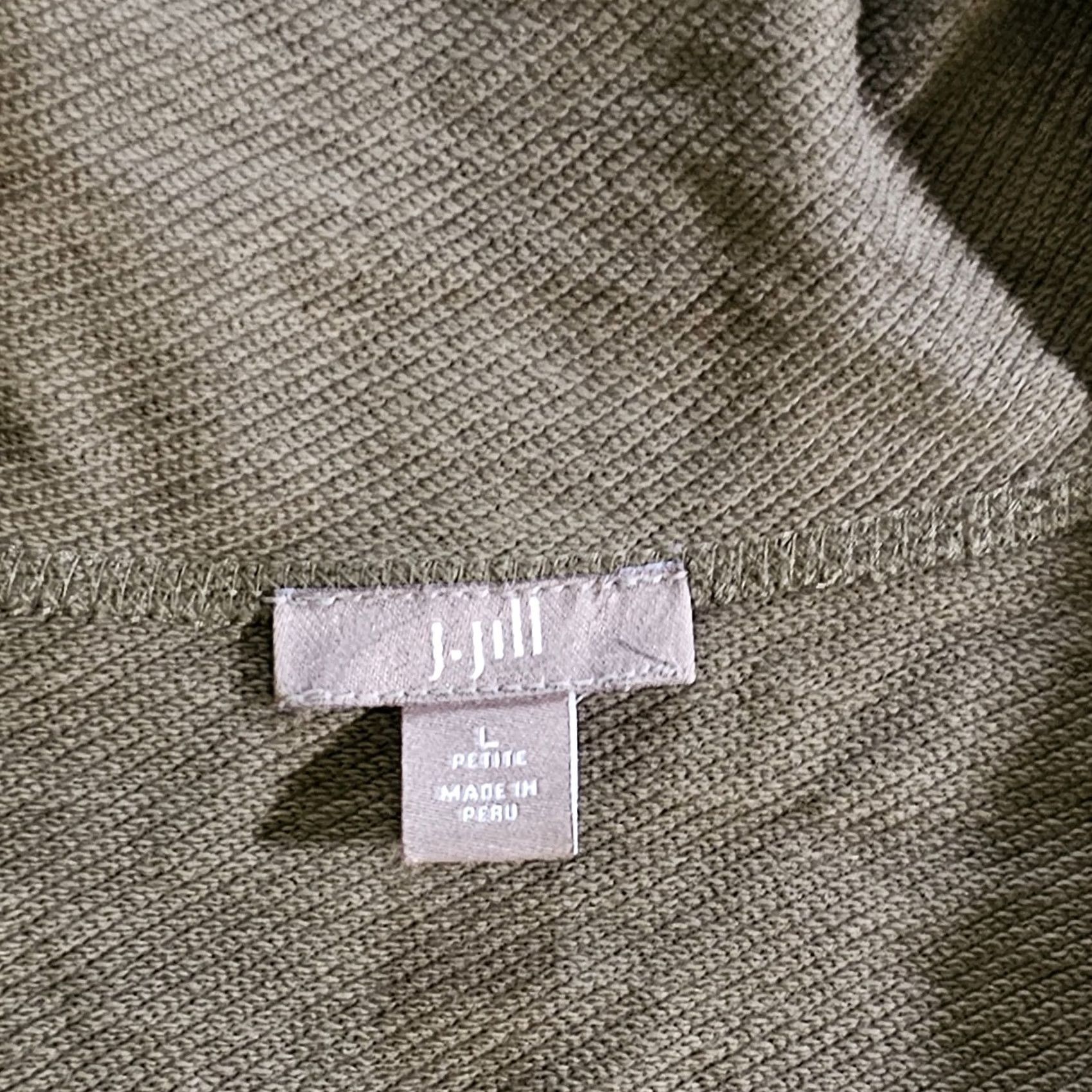 J. Jill J. Jill Cardigan Top Womens Large Green Long Sleeve Open Front Casual Career Shirt Size L / US 10 / IT 46 - 3 Thumbnail