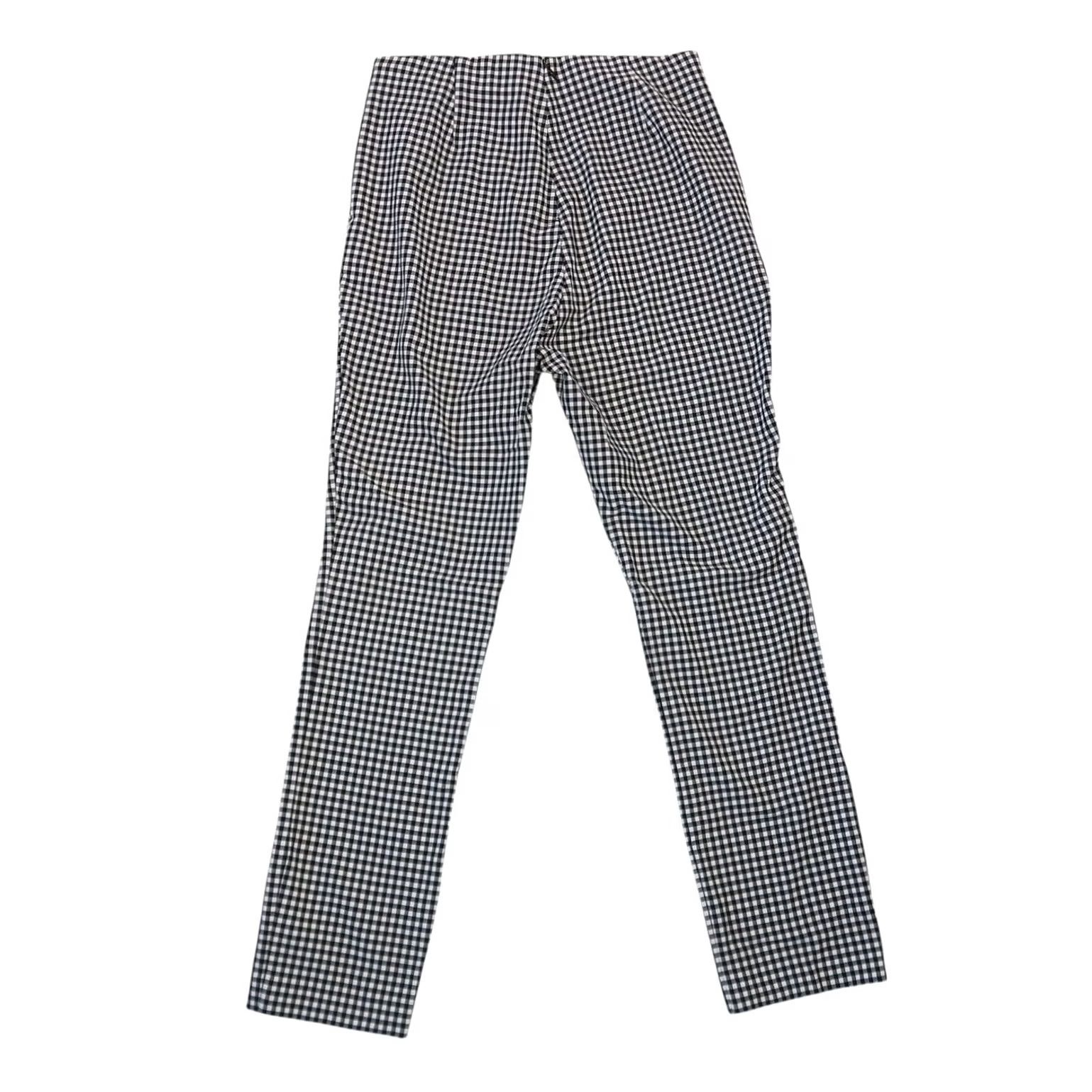 Rag & Bone Rag & Bone Black and White Gingham Check Plaid High Rise Slim Fit Pants 6 Women Regular Inseam 27 Color Black Fall Spring Business Casual Workwear Size 28" / US 6 / IT 42 - 3 Thumbnail