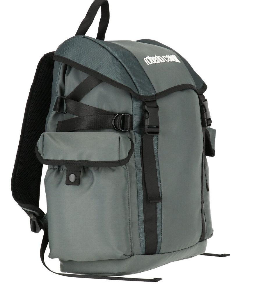 Roberto Cavalli Roberto Cavalli Casual Sport Utility Logo Backpack Green Size ONE SIZE - 2 Thumbnail
