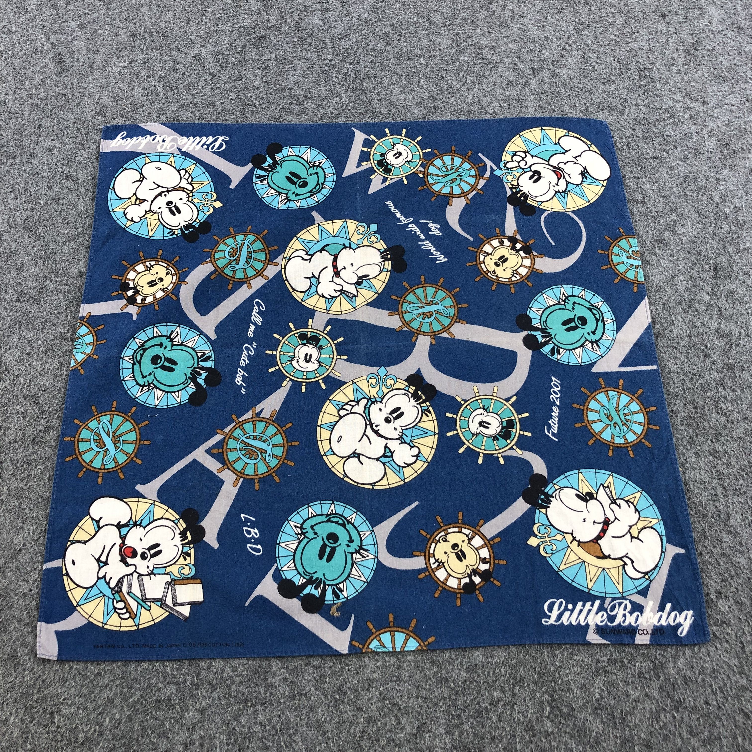 Anime × Vintage Little Bobdog Handkerchief Neckerchief Bandana X37 Size ONE SIZE - 1 Thumbnail