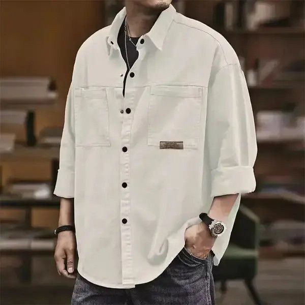 Japanese Brand Autumn Men's Long Sleeve Cargo Shirt Casual Size US M / EU 48-50 / 2 - 1 Thumbnail