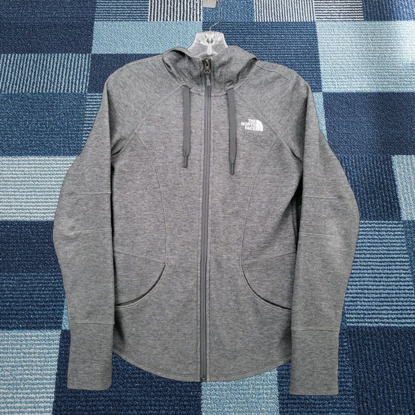 The North Face The North Face Full Zip Hoodie Womens S Gray Raglan Long Sleeve Thumbhole Size S / US 4 / IT 40 - 1 Thumbnail