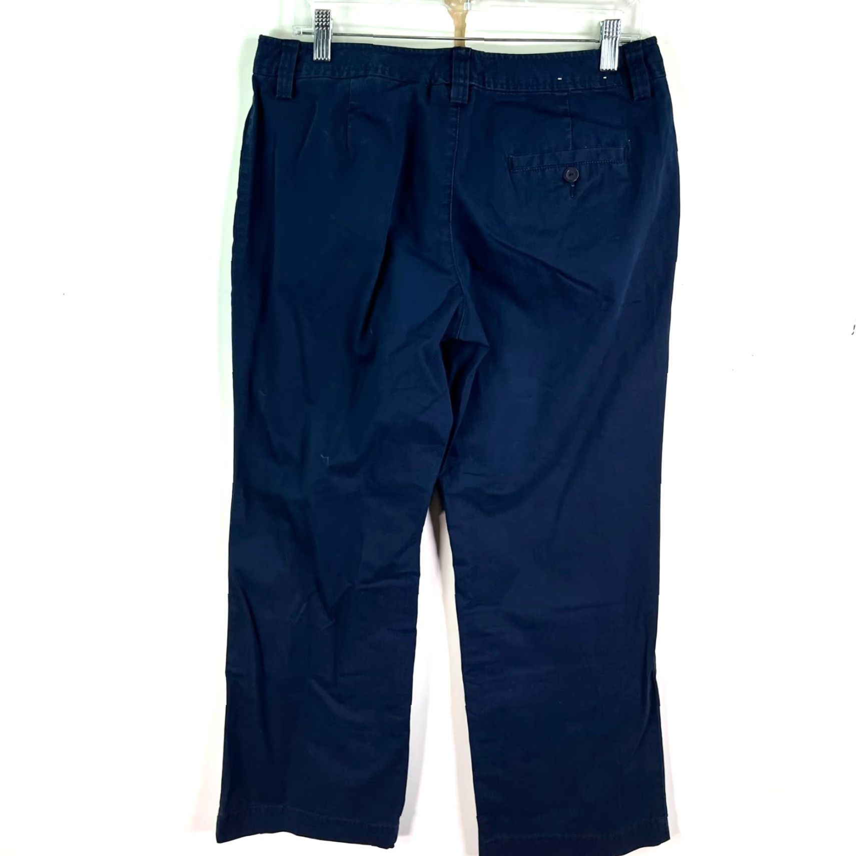 Eddie Bauer VINTAGE Eddie Bauer Vashon Flare Leg Twill Kakis Chino Pants SZ 10 Blue 32X31 90s City Preppy Womens Size 34" / US 12 / IT 48 - 7 Thumbnail
