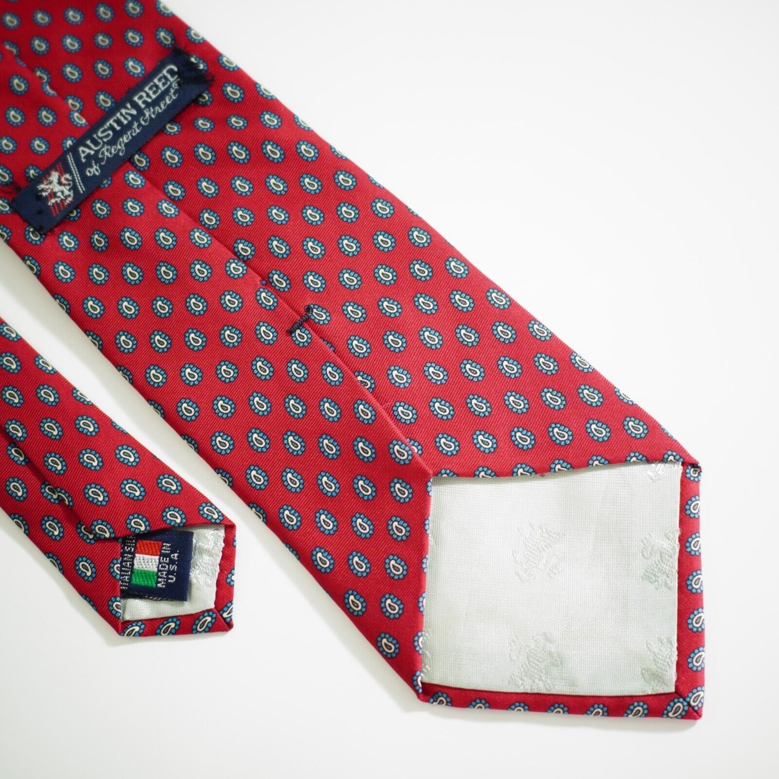 Austin Reed Austin Reed Regent Street Red Blue Paisley Geometric Print S Size ONE SIZE - 5 Thumbnail