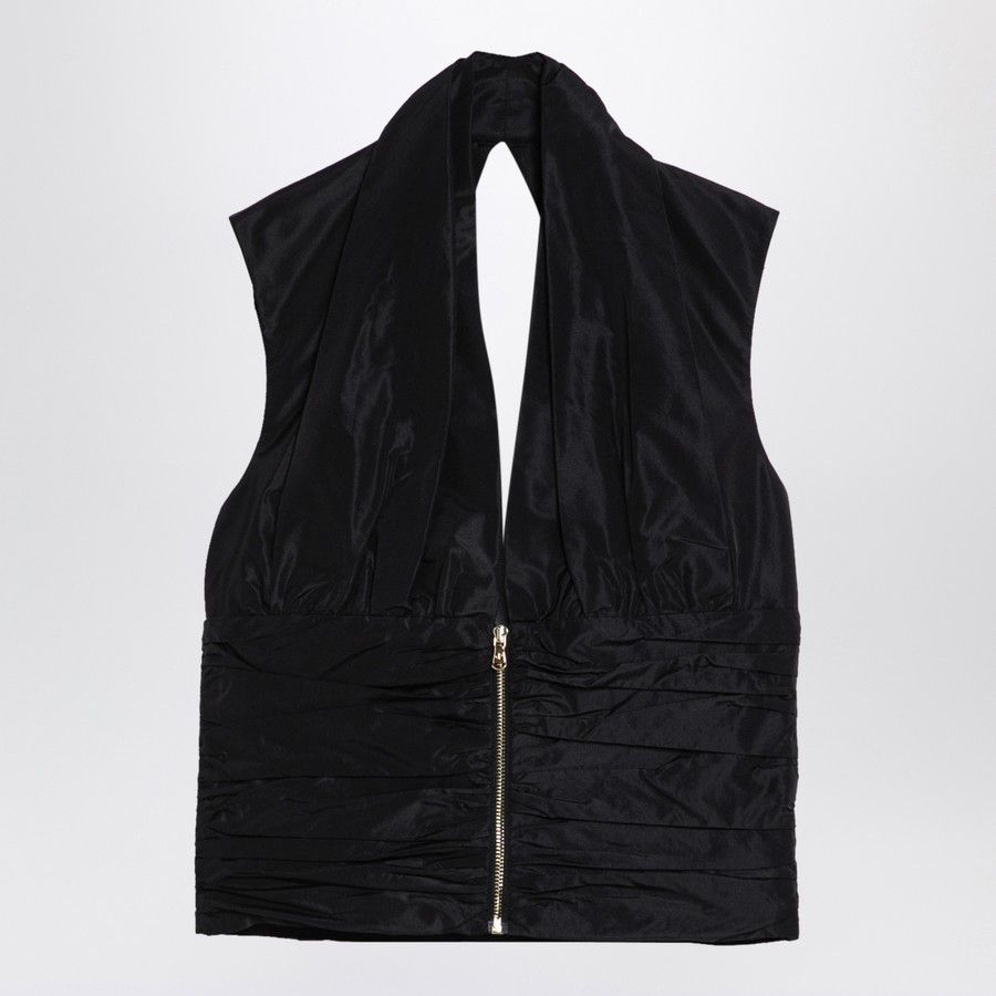 Patou o1d2blof0924 Zipped Waistcoat in Black Size S / US 4 / IT 40 - 1 Thumbnail