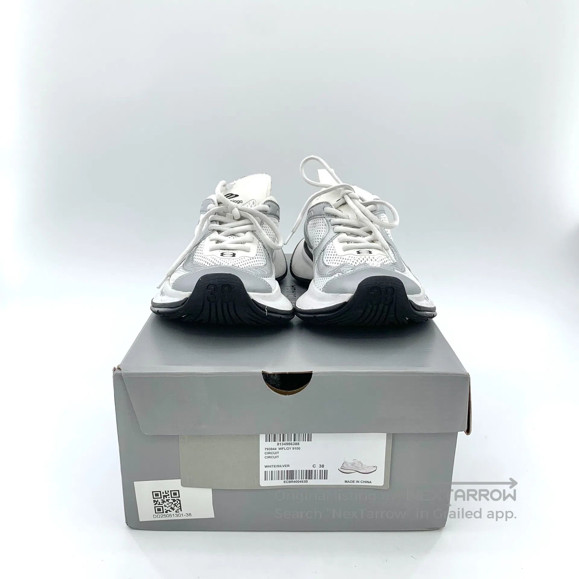 Balenciaga Balenciaga Silver Mesh Breathable Lace-Up Casual Flat Dad Size US 7.5 / IT 37.5 - 8 Thumbnail