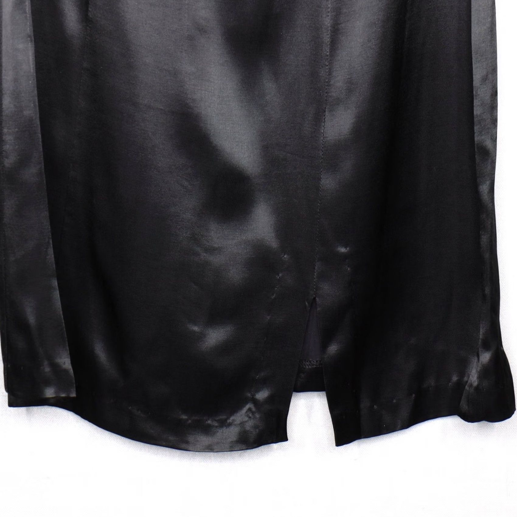 Vintage VINTAGE Rampage Black Satin Sleeveless Mini Shift Dress Square Neck Party Cocktail Women 9 Size M / US 6-8 / IT 42-44 - 5 Thumbnail