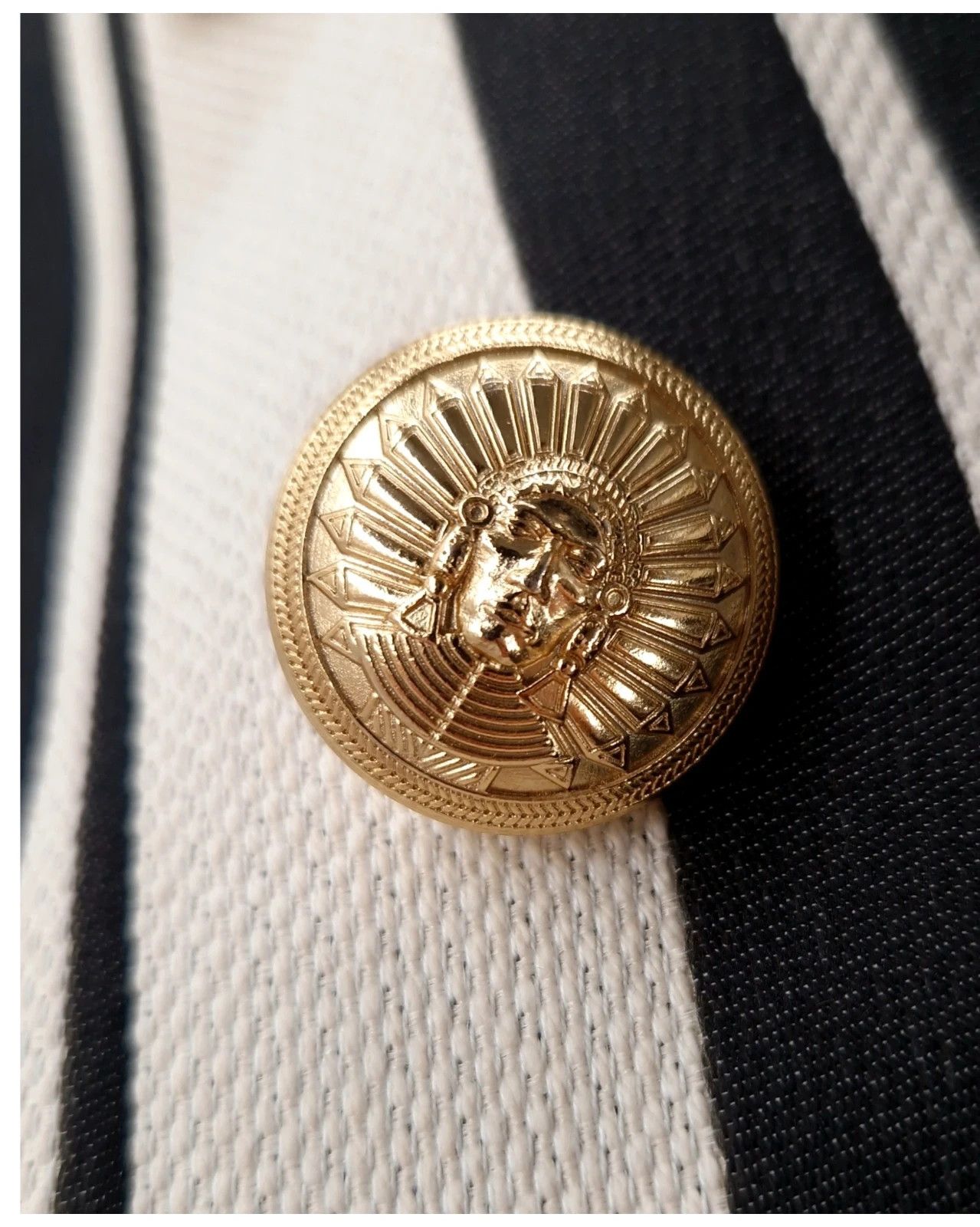 Balmain Balmain Double-Breasted Striped Blazer Size M / US 6-8 / IT 42-44 - 4 Thumbnail