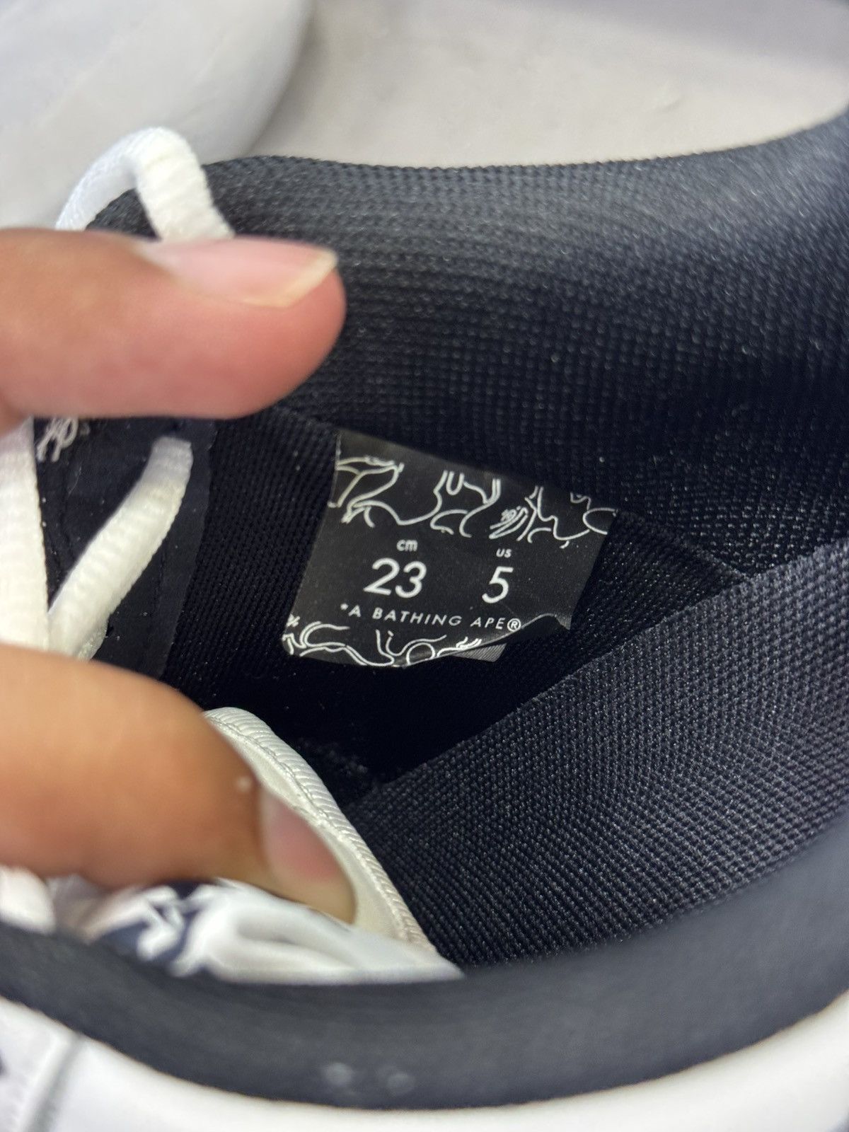 Bape × JJJJound JJJJound A Bathing Ape Bapesta White/Navy FAST SHIPPING Size US 5 / EU 37 - 8 Thumbnail