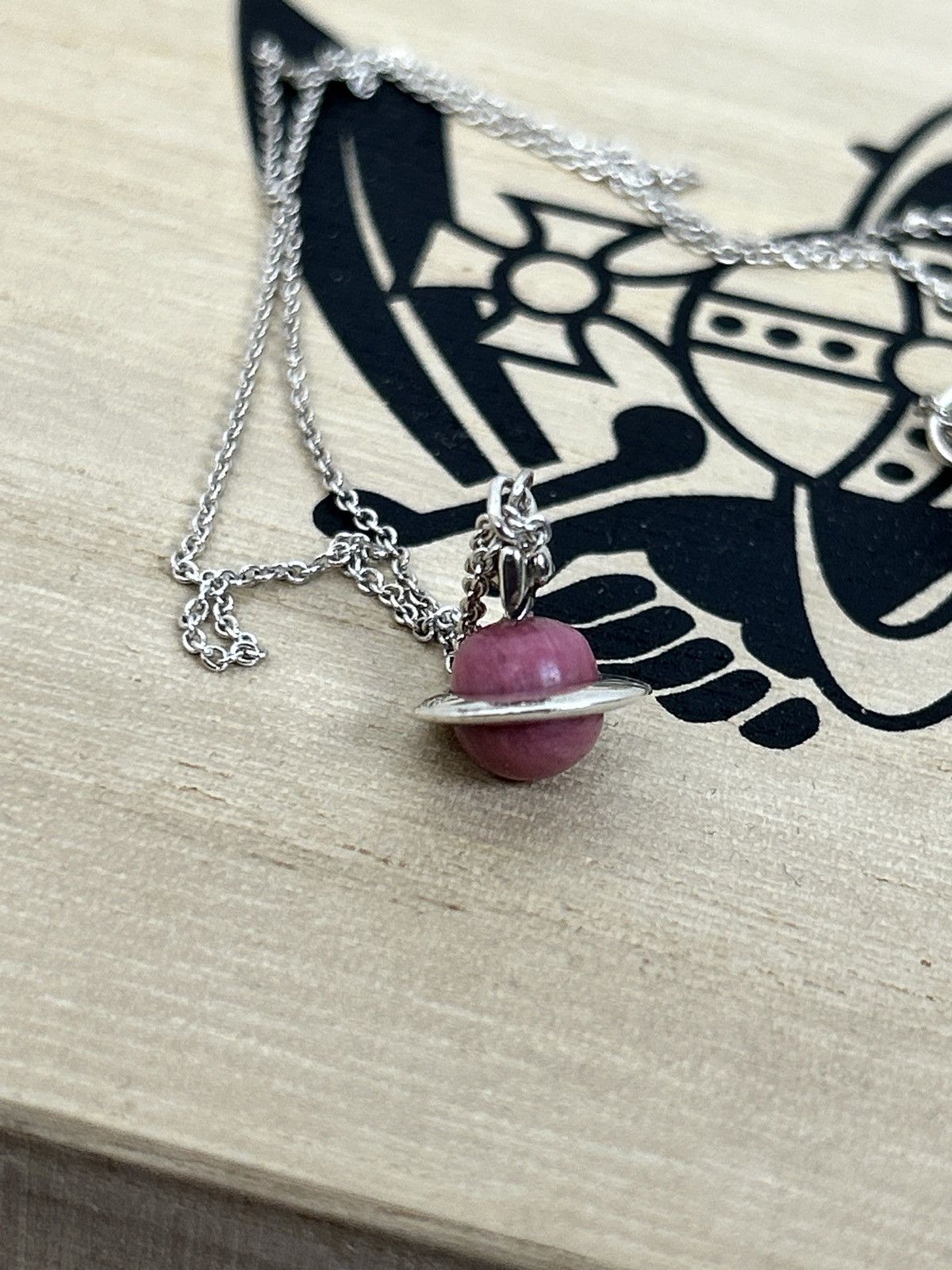 Vivienne Westwood Vivienne Westwood 925 Silver Stone Orb Pendant Necklace Size ONE SIZE - 4 Thumbnail