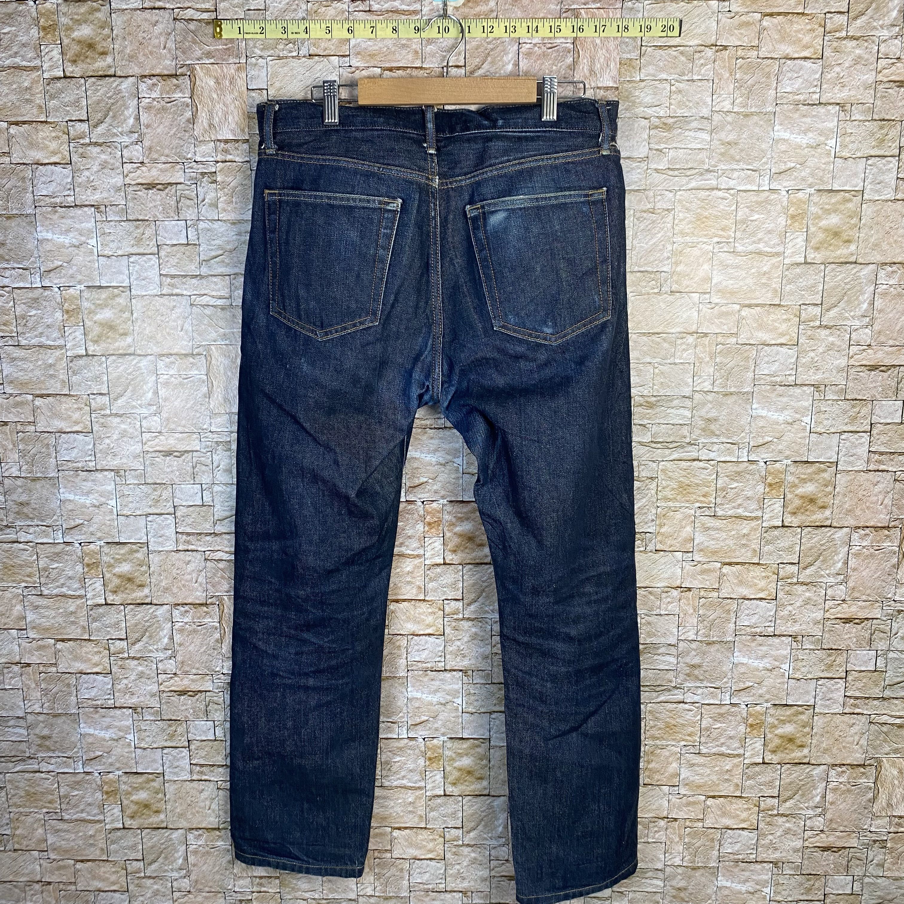 Japanese Brand Uniqlo blue selvedge vintage Denim Pants #7567 Size US 31 - 11 Thumbnail