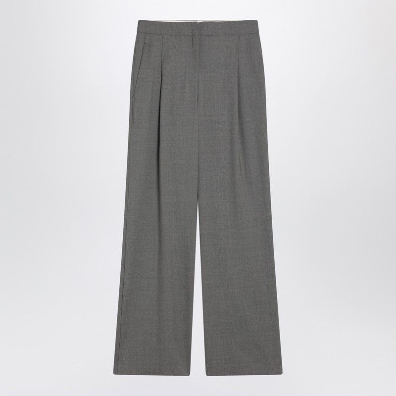 Loulou de Saison Loulou De Saison Wide Grey Wool Pants Size 28" / US 6 / IT 42 - 1 Thumbnail