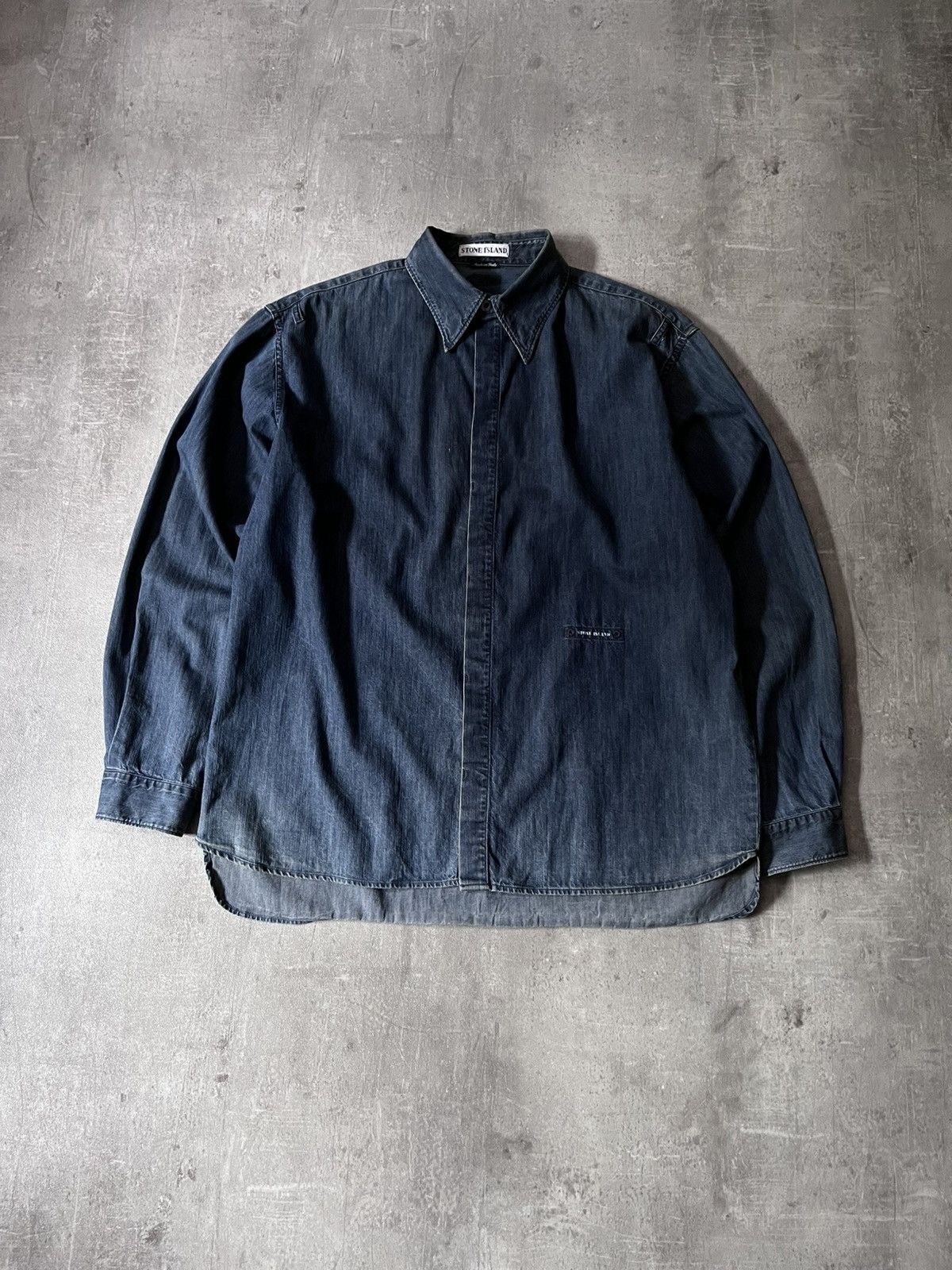Stone Island Stone Island A/W 1998 denim shirt navy Size US L / EU 52-54 / 3 - 2 Thumbnail