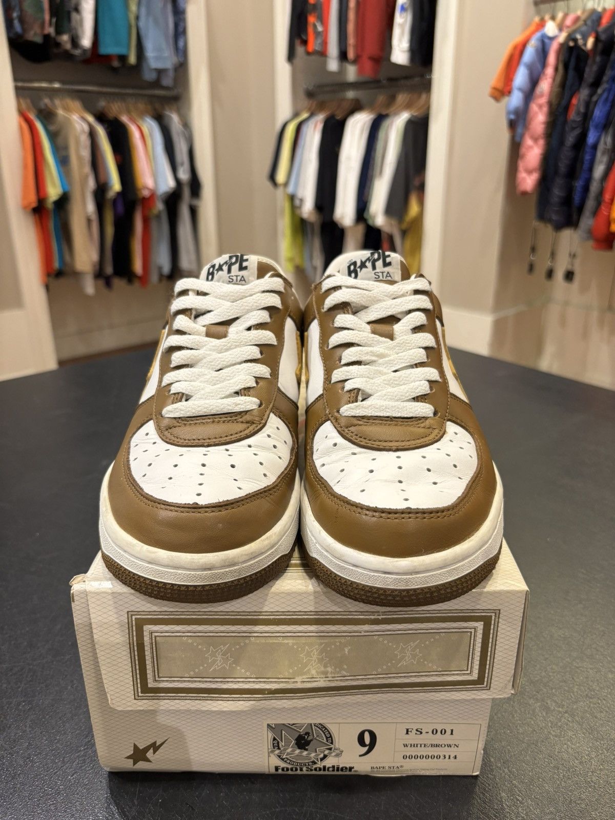 Bape Bapesta Brown/Yellow Size US 9 / EU 42 - 3 Thumbnail