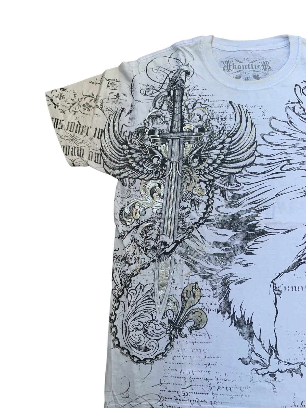 Japanese Brand 2000s japanese archive konflic y2k short sleeve poem tee Size US M / EU 48-50 / 2 - 3 Thumbnail