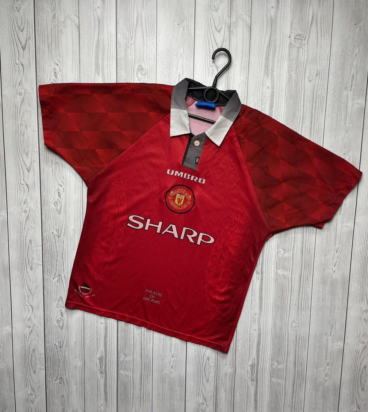 Umbro Vintage Manchester United Umbro polo retro jersey rare M Size US M / EU 48-50 / 2 - 1 Thumbnail