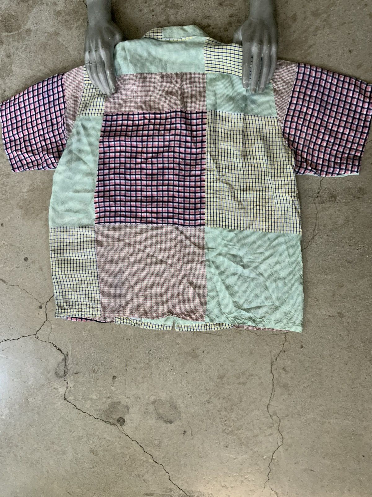 Comme des Garcons Homme COMME DES GARÇONS HOMME PATCHWORK RAYON CAMP COLLAR SHIRT Size US M / EU 48-50 / 2 - 2 Thumbnail