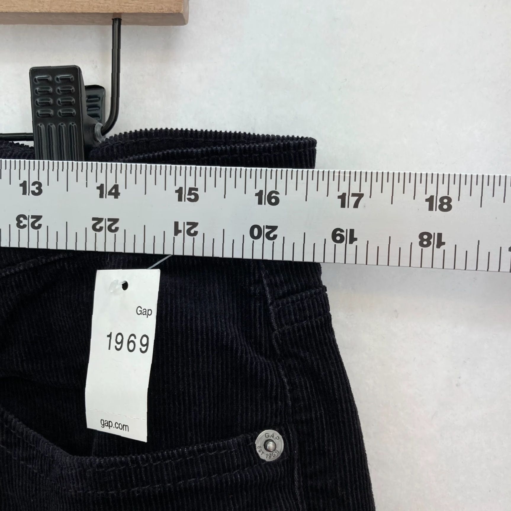 Gap Gap 1969 Always Skinny Pants Women's 32XL Black Stretch Corduroy Mid Rise NWT Size 24" / US 00 / IT 34 - 5 Thumbnail