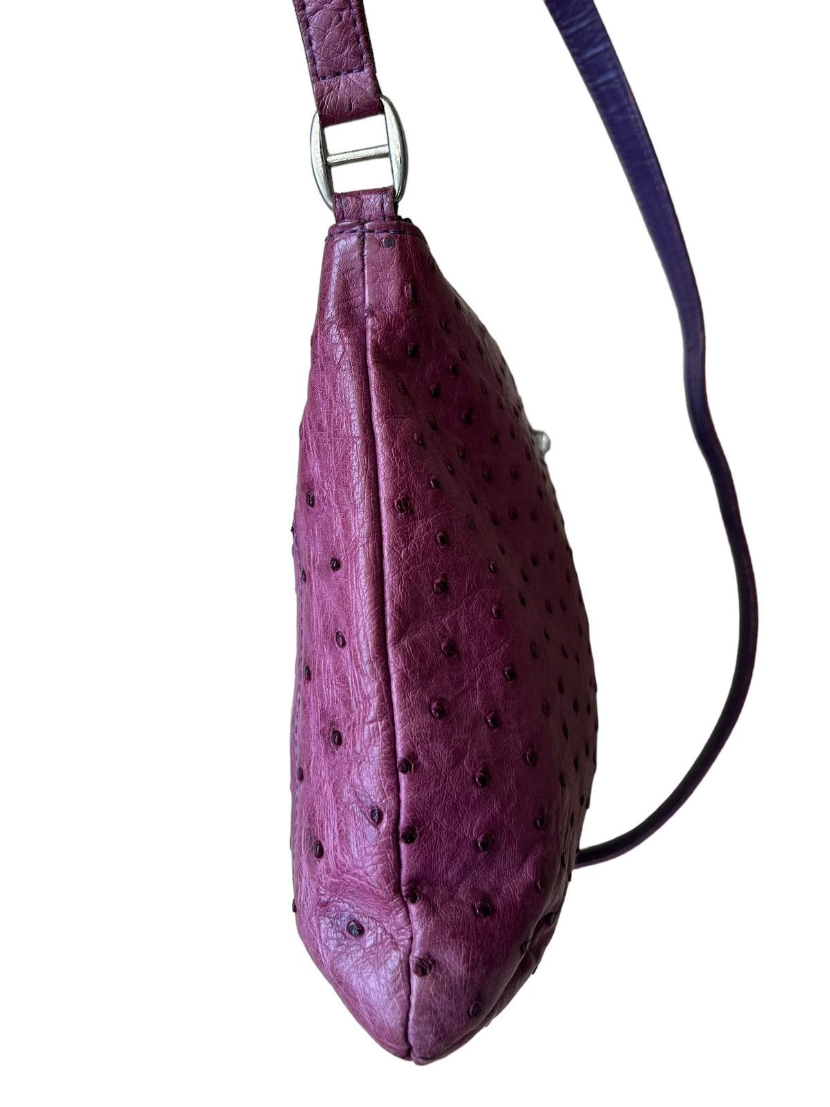 Leather Vintage JRA Japan Patina Ostrich Leather Mini Sling Bag Size ONE SIZE - 11 Thumbnail