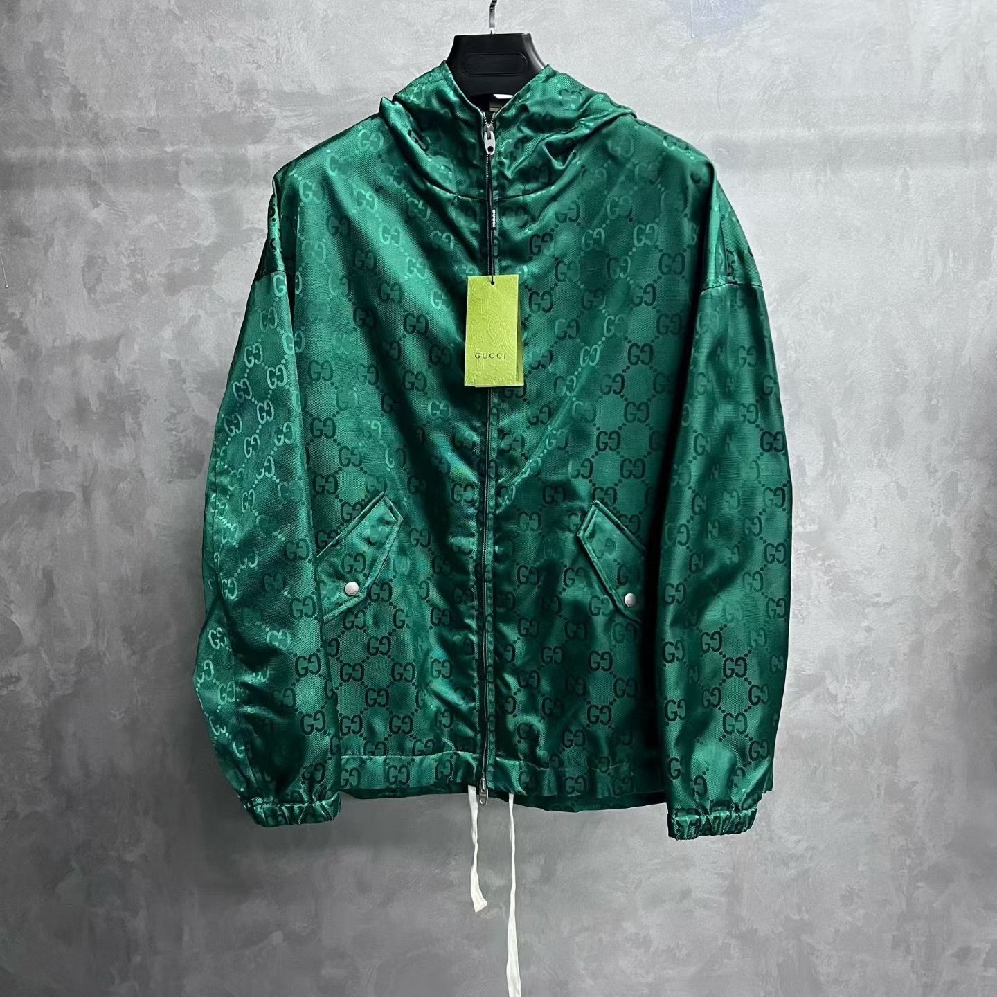 Gucci Gucci Green GG Waterproof Canvas Hooded Jacket Size US S / EU 44-46 / 1 - 1 Thumbnail