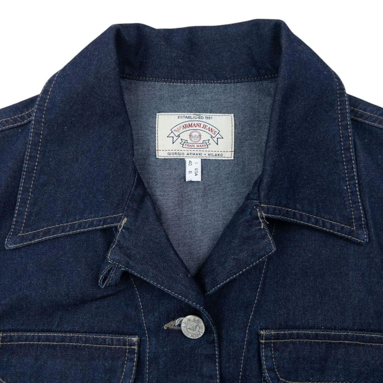 Armani Vintage 90s Armani Jeans Button Up Denim Top Womens Size M Size M / US 6-8 / IT 42-44 - 3 Thumbnail